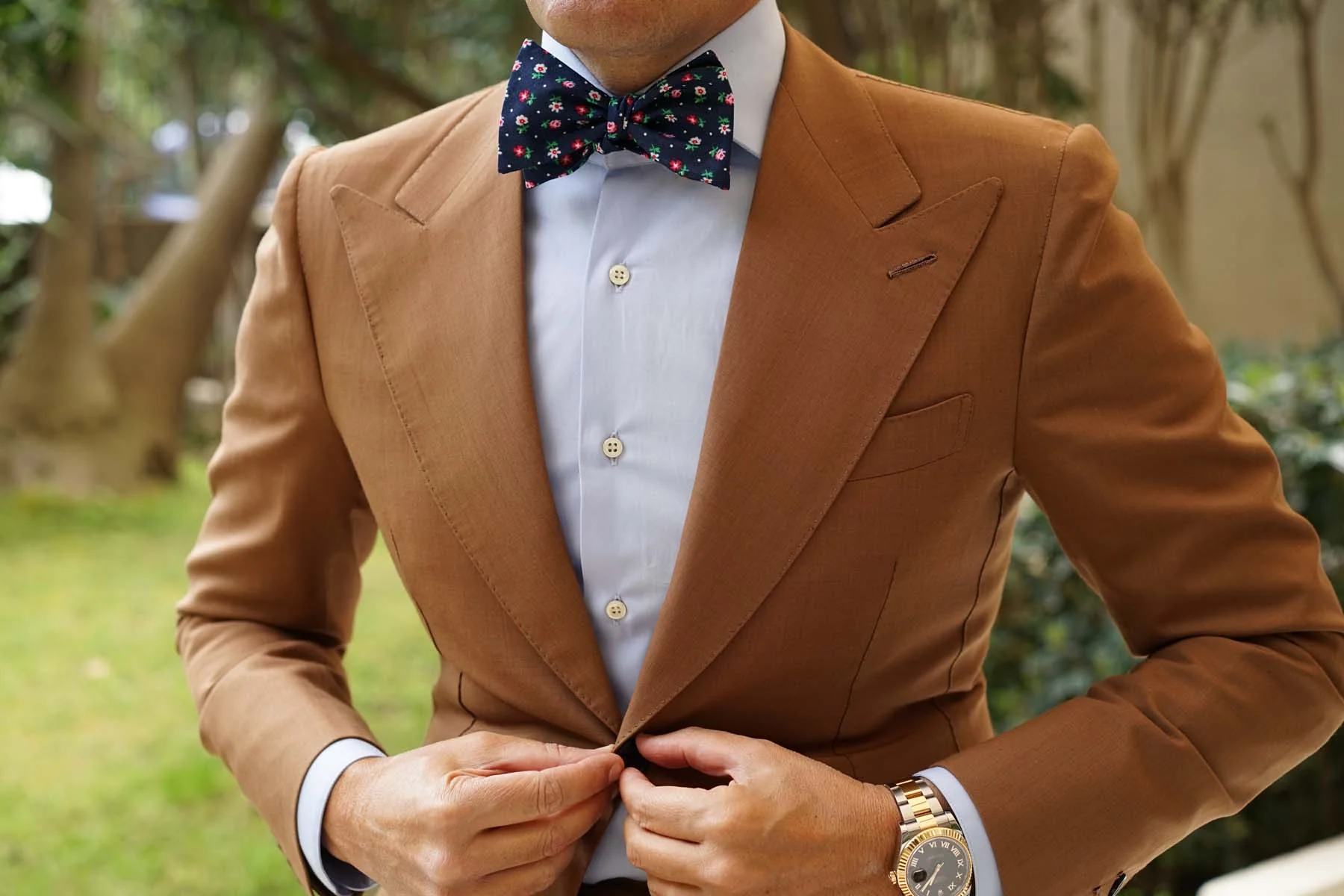 Philadelphia Floral Self Bow Tie - Image 4