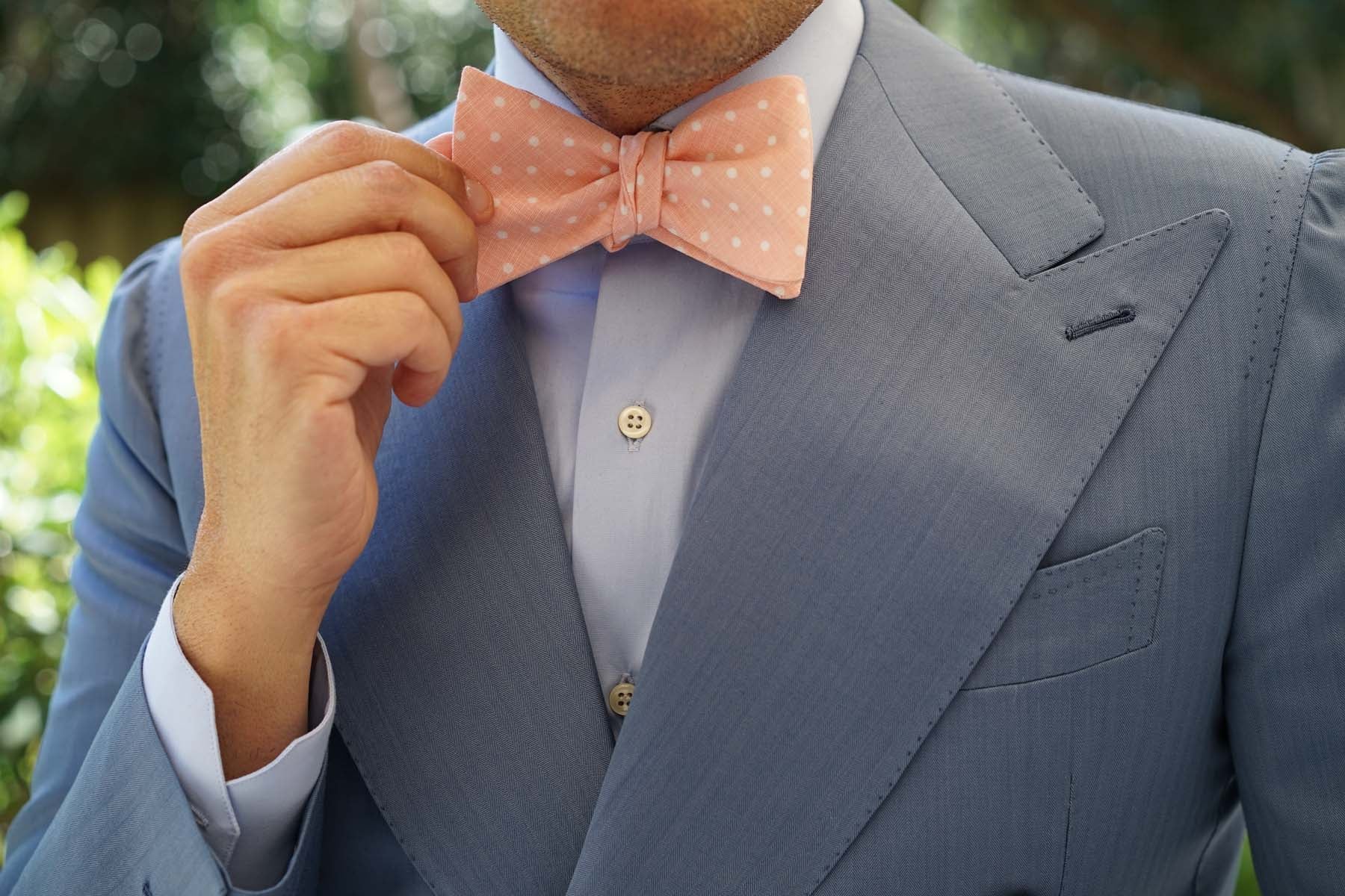 Pink Panther Polkadot Self Bow Tie - Image 8