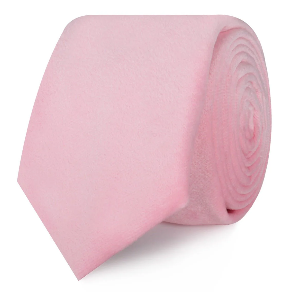 Pink Velvet Skinny Tie - Image 2