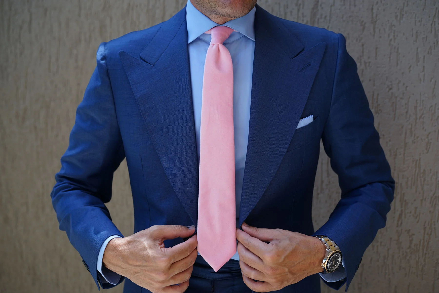 Pink Velvet Skinny Tie - Image 6