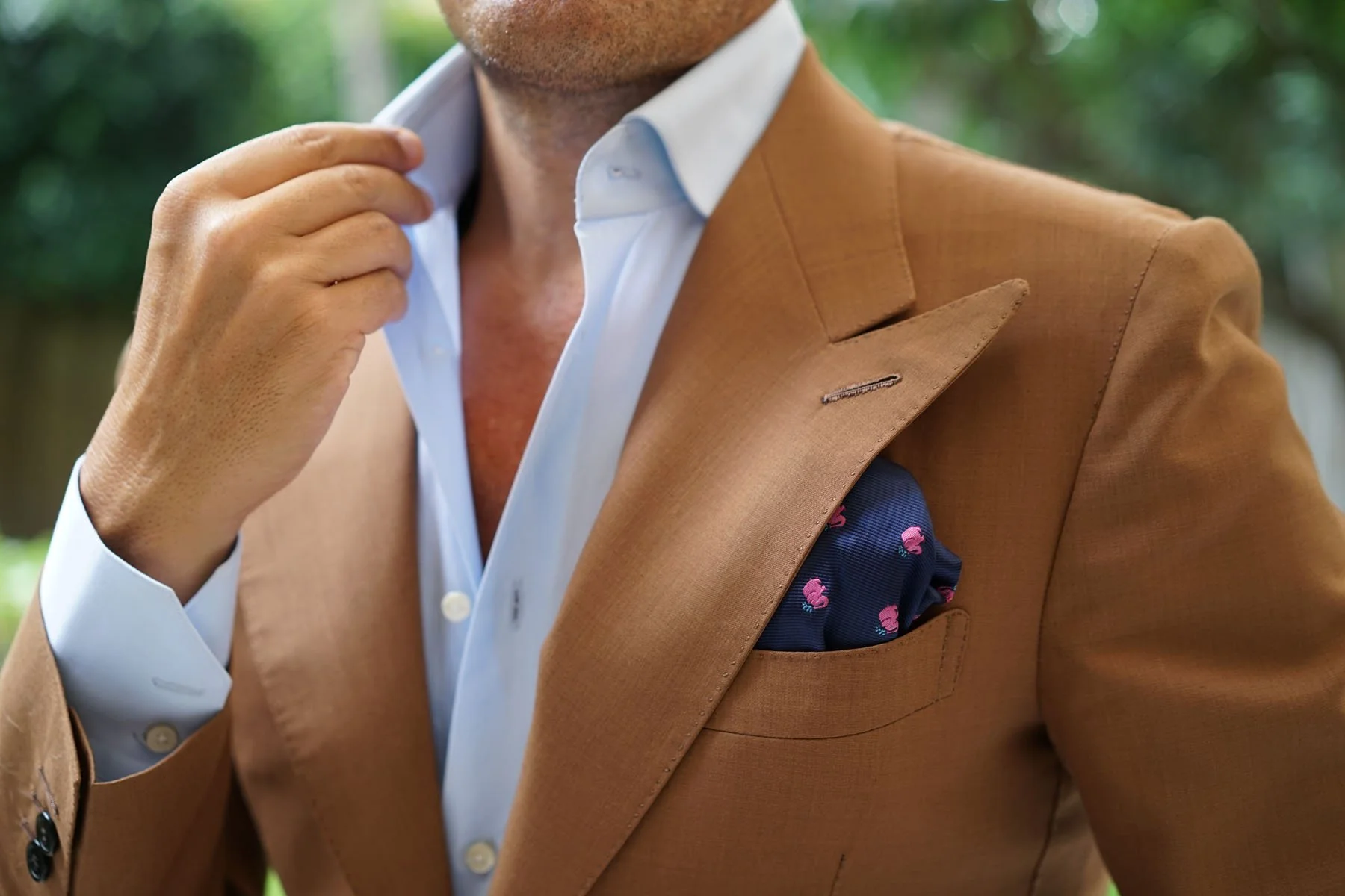 Pink Water Elephant Pocket Square - Image 5