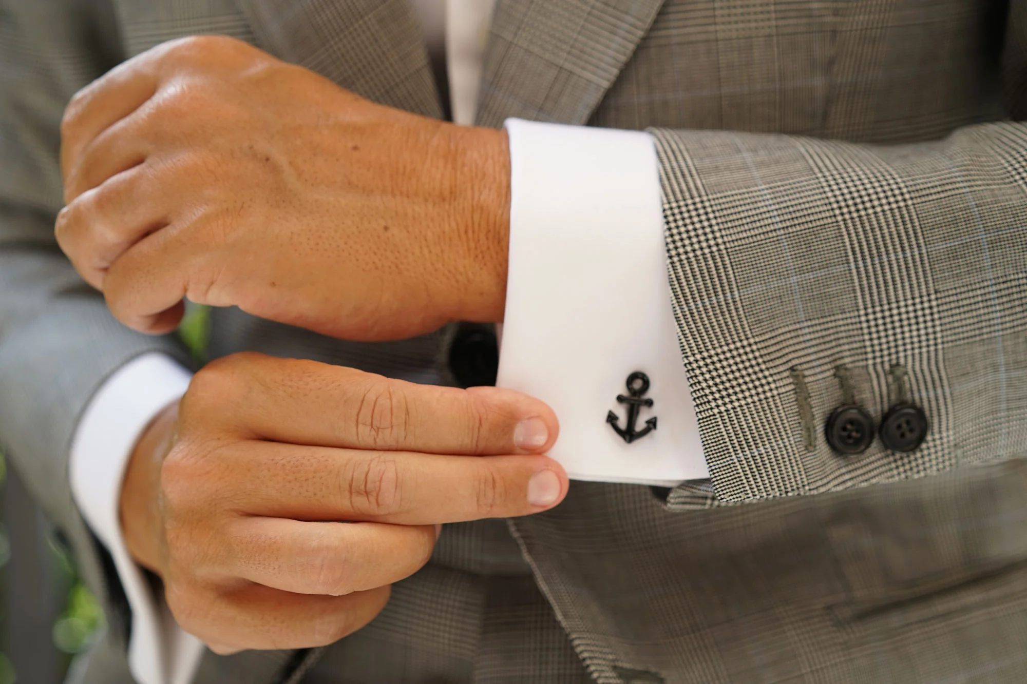 Pirate Black Anchor Cufflinks - Image 7