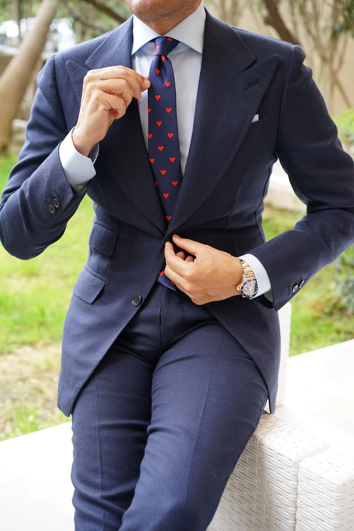 Pixel Love Heart Skinny Tie - Image 7