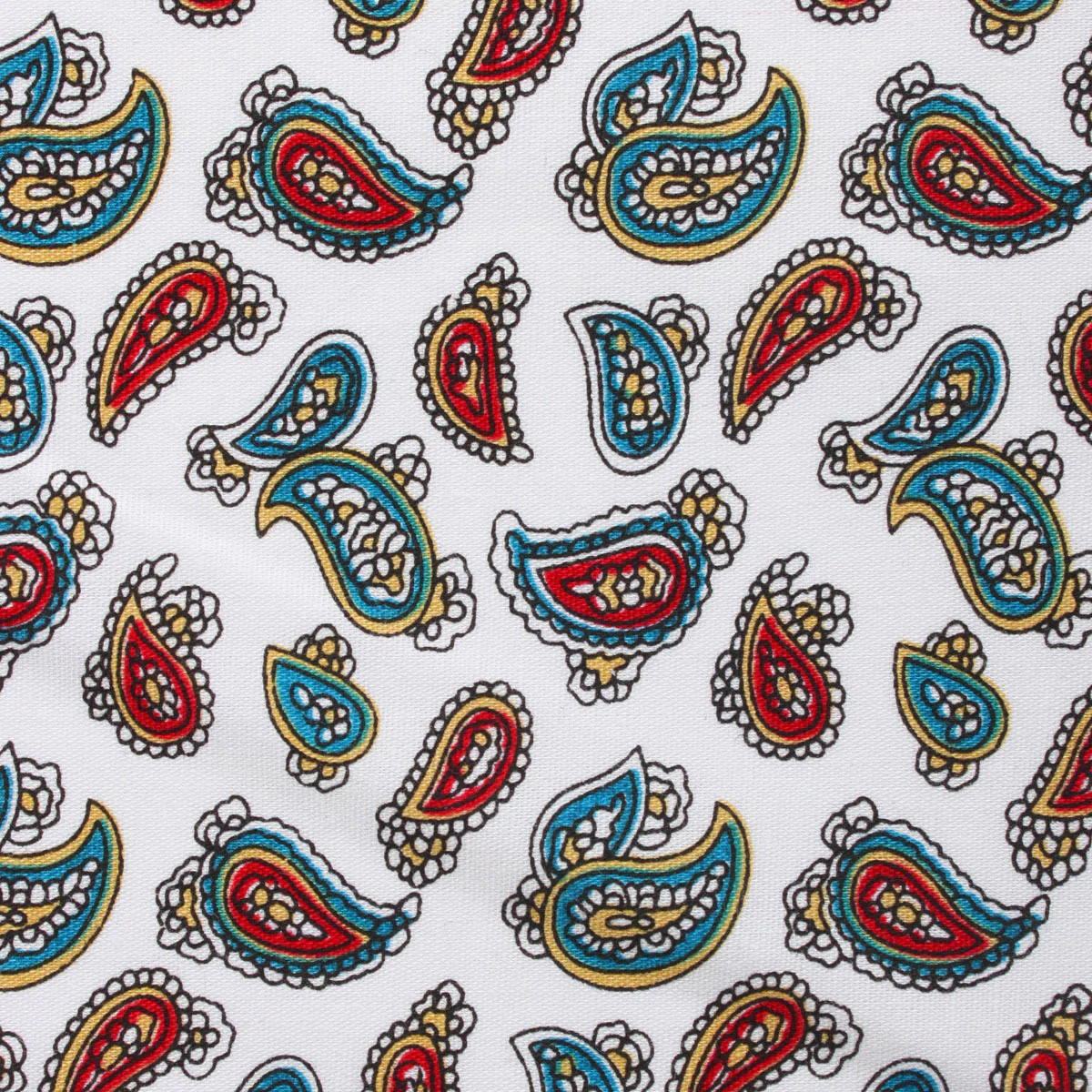 Ponte Vecchio White Paisley Diamond Self Bow Tie - Image 3