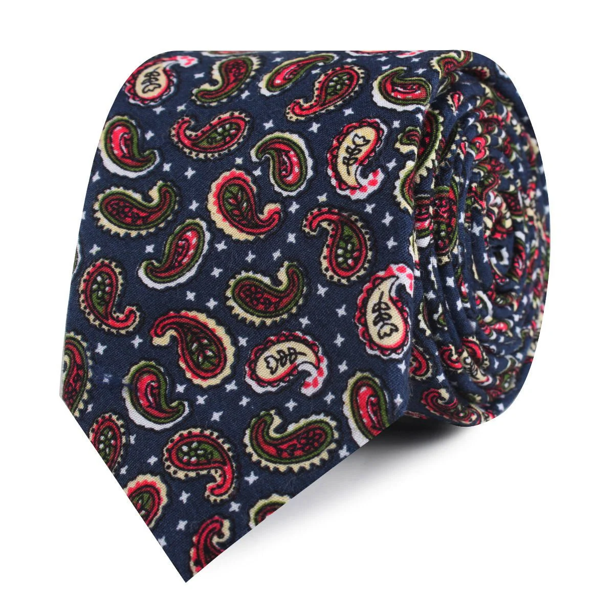 Prague Paisley Blue Floral Skinny Tie - Image 2