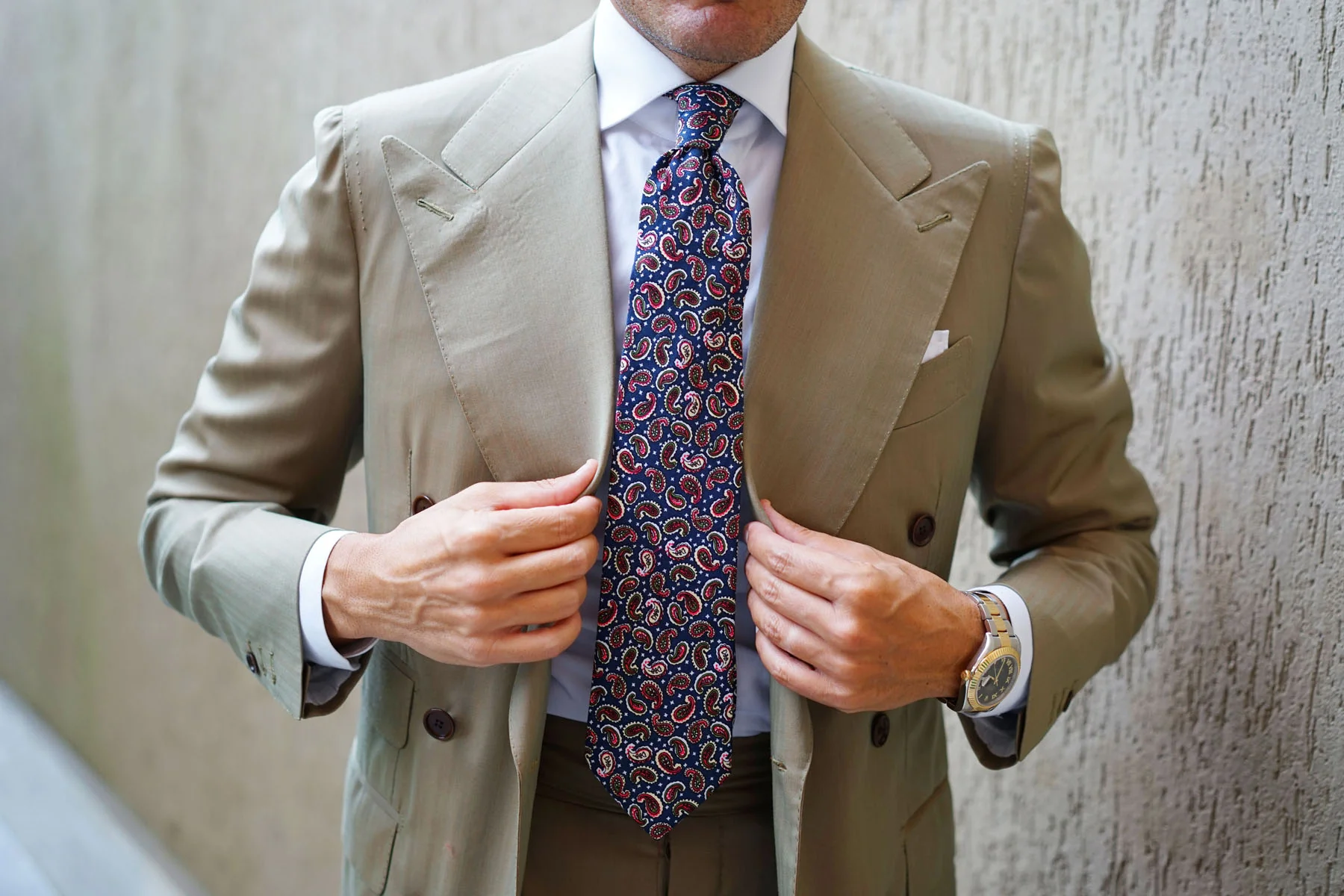 Prague Paisley Blue Floral Tie - Image 5