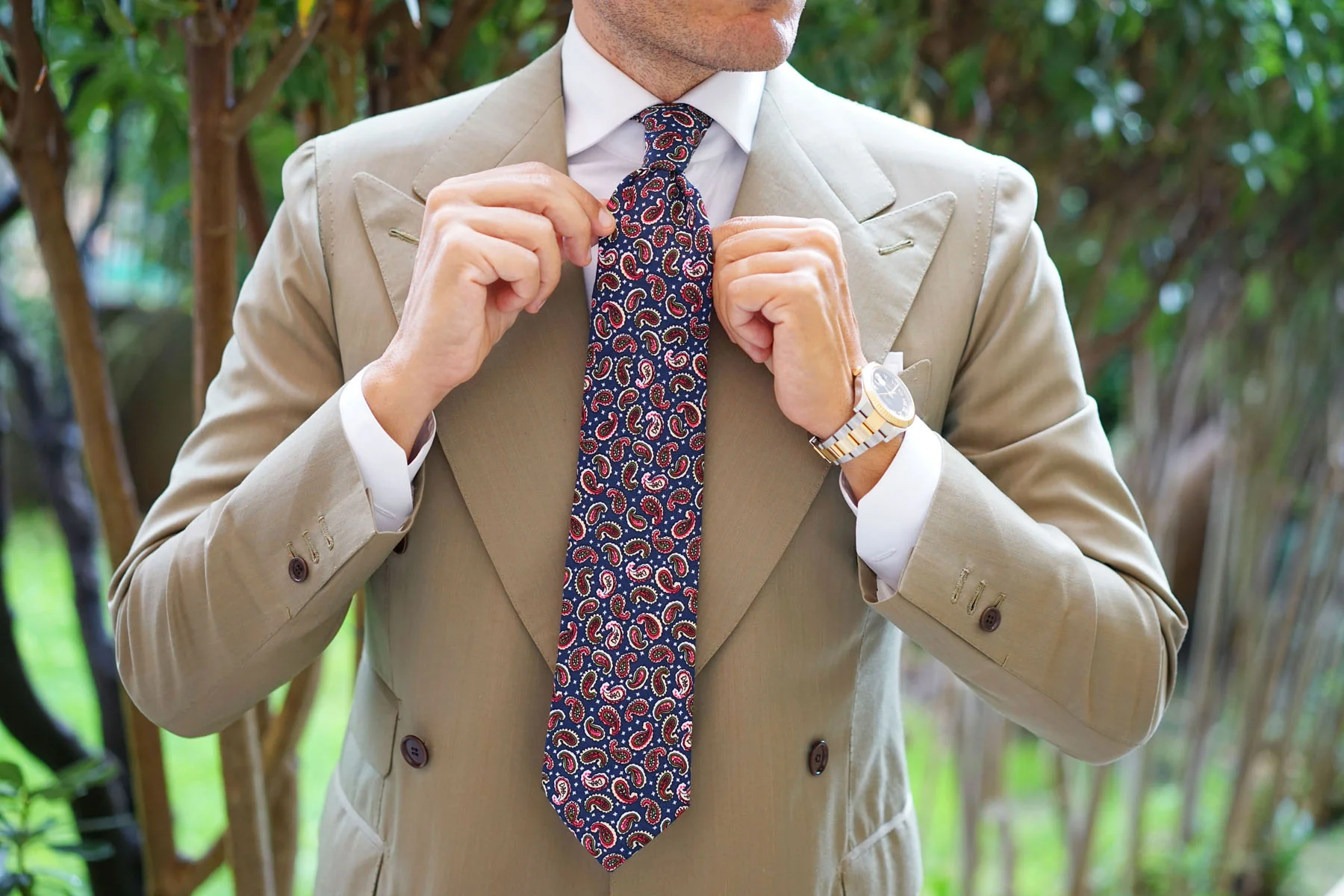 Prague Paisley Blue Floral Tie - Image 9