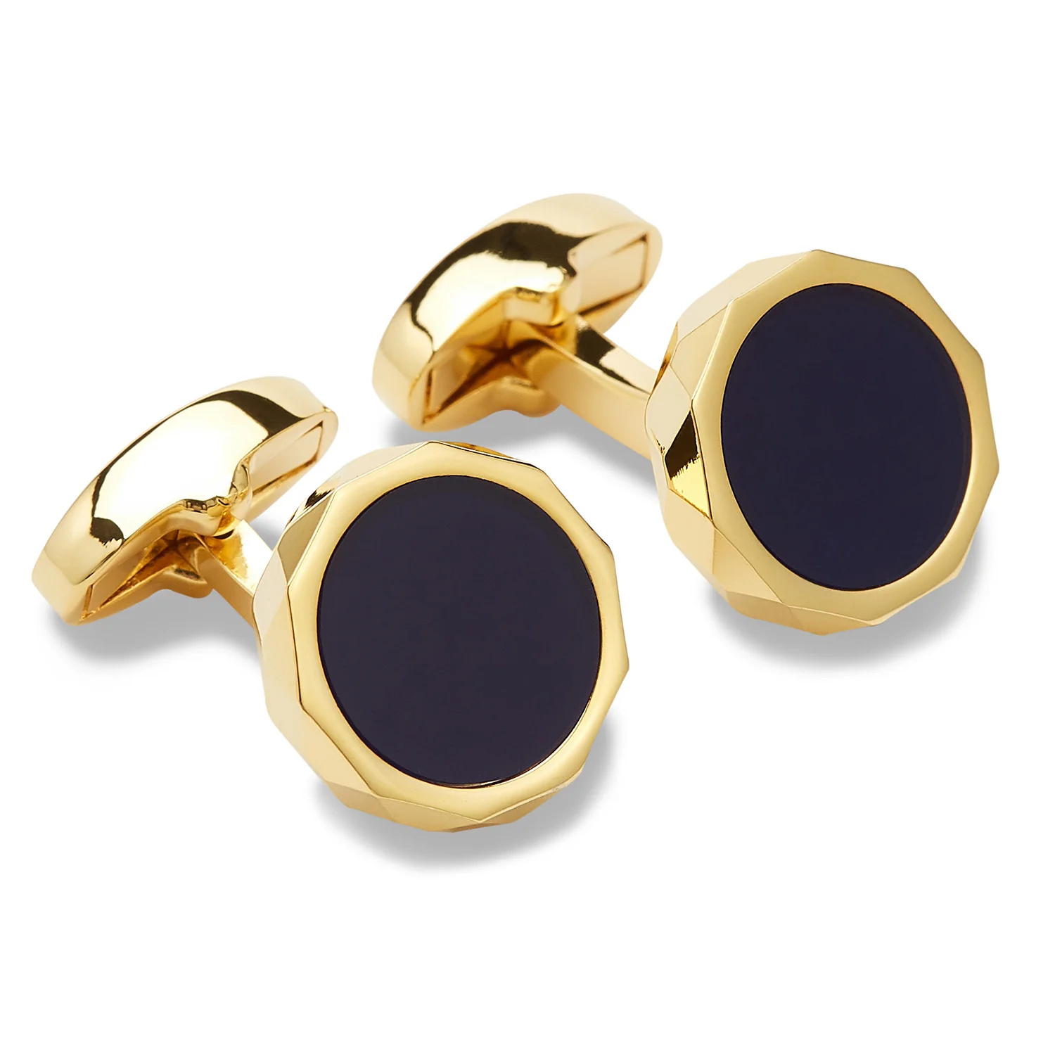 Prince Azure Blue and Gold Cufflinks - Image 2
