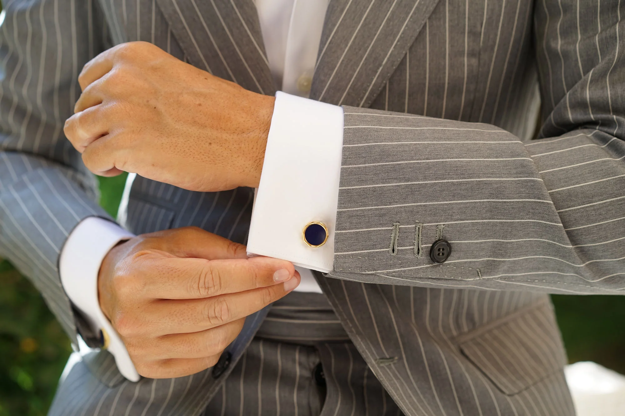 Prince Azure Blue and Gold Cufflinks - Image 9