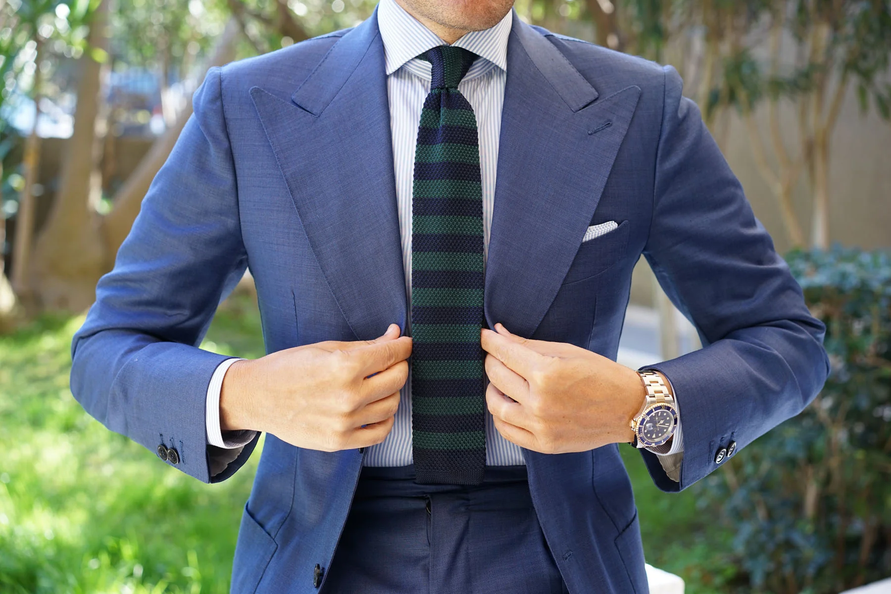 Prince of Darkness Green Knitted Tie - Image 3