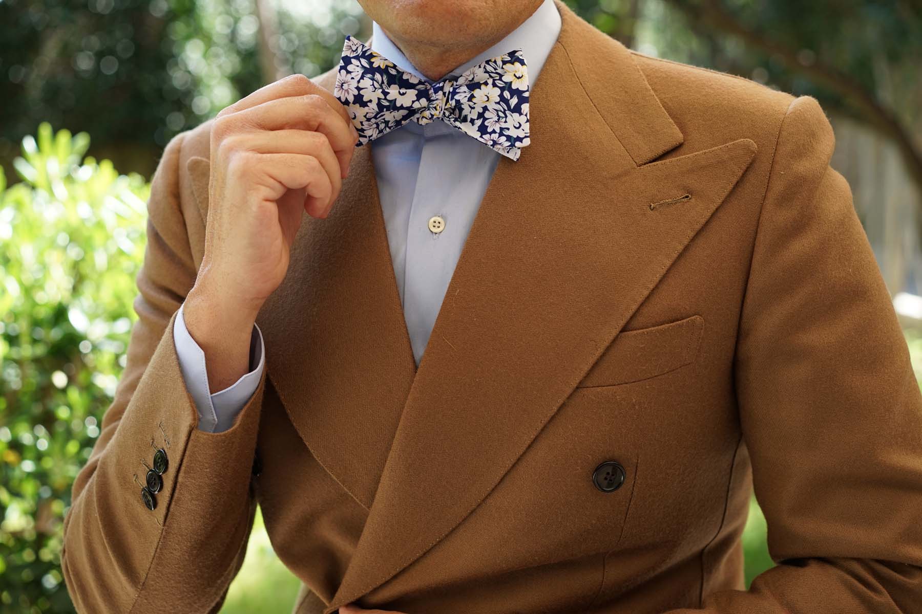 Puerto Rico White Flower Self Bow Tie - Image 6