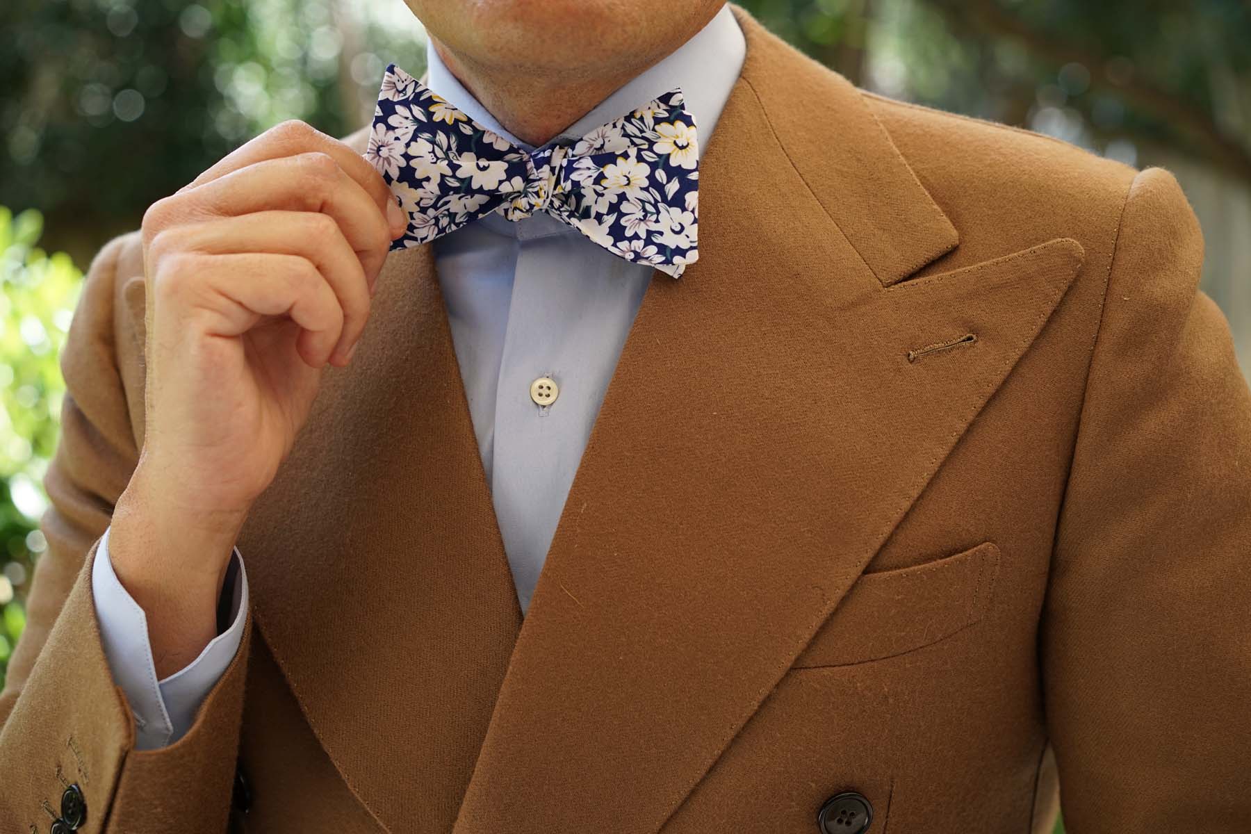 Puerto Rico White Flower Self Bow Tie - Image 7