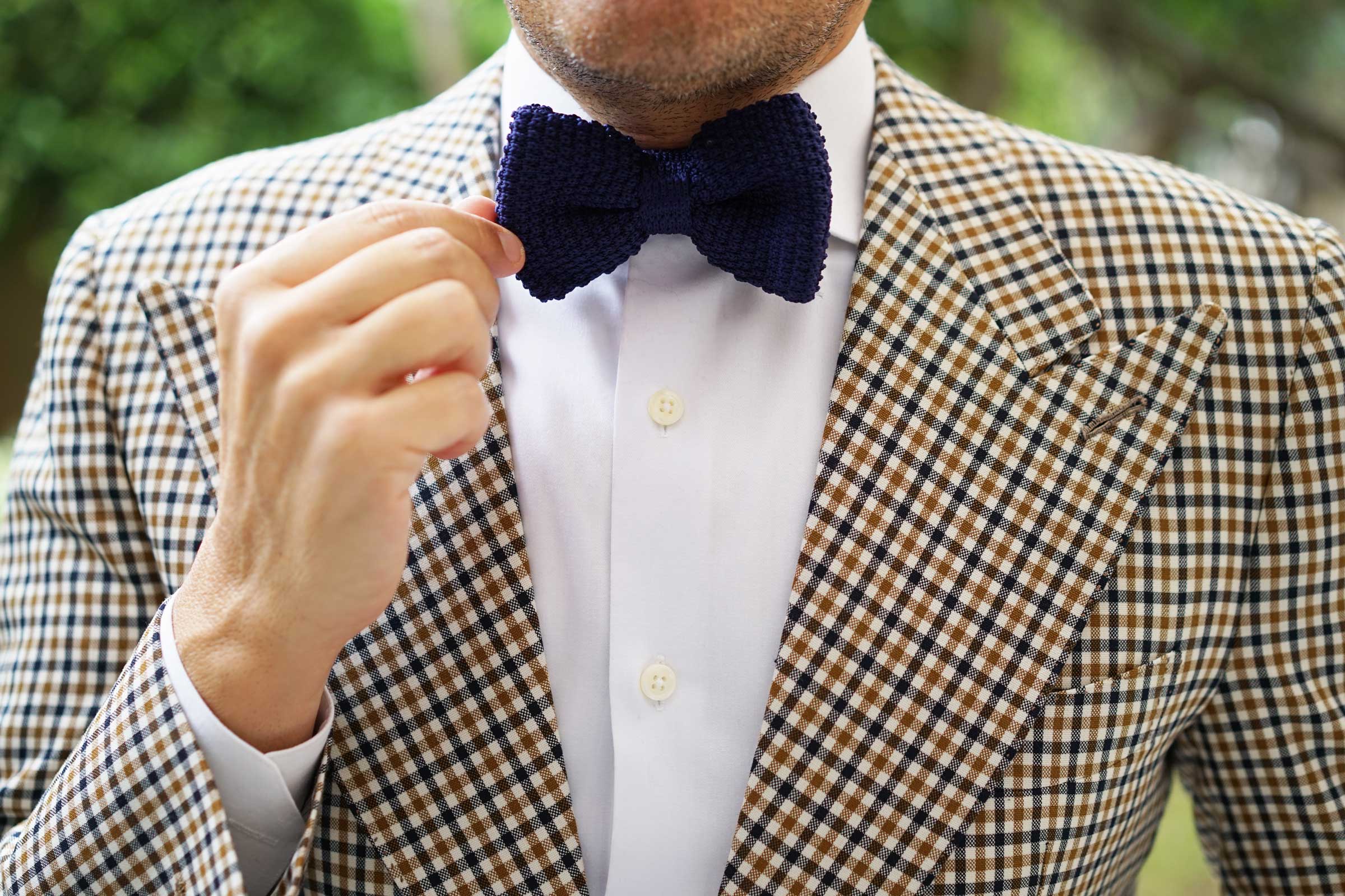 Purple Knitted Bow Tie - Image 9