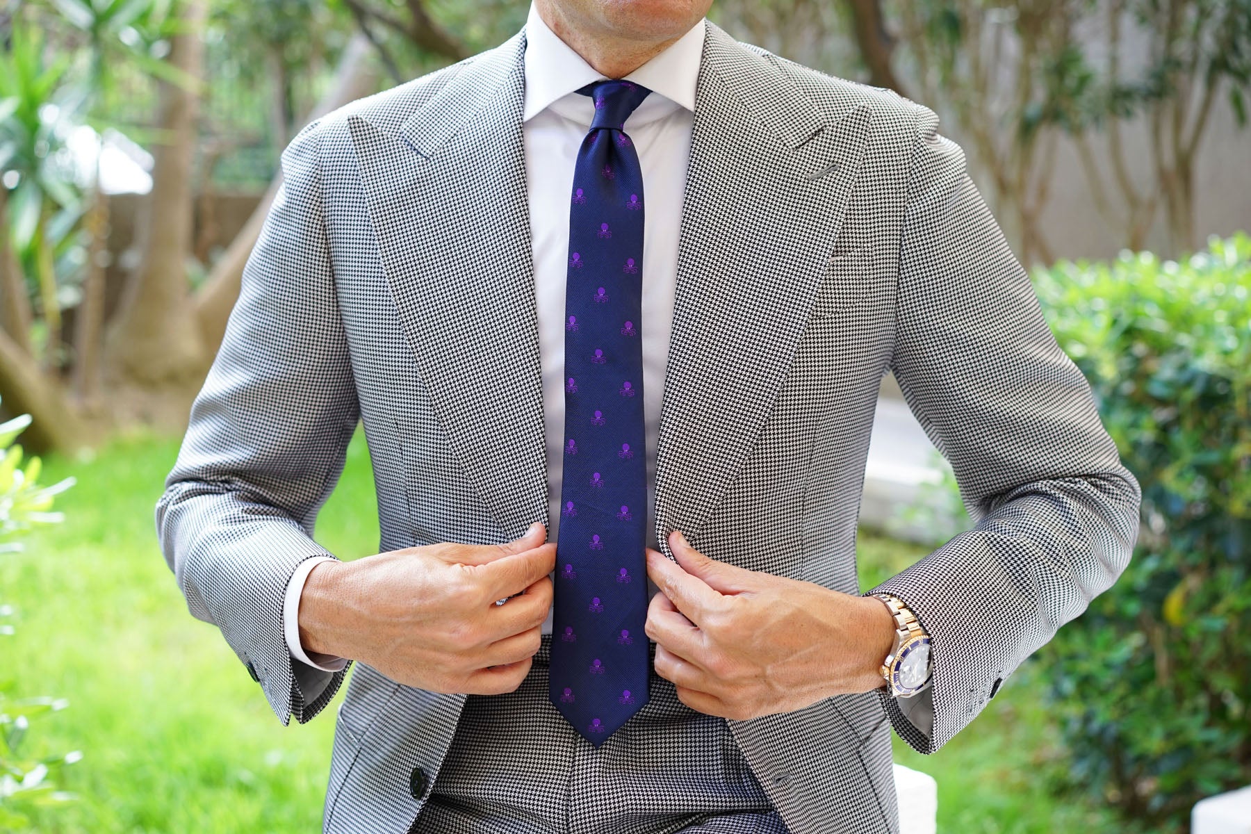 Purple Octopus Skinny Tie - Image 4