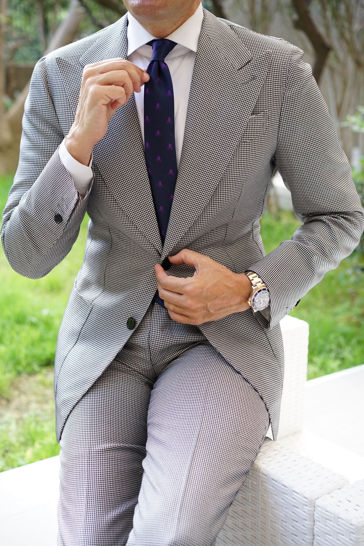 Purple Octopus Skinny Tie - Image 5