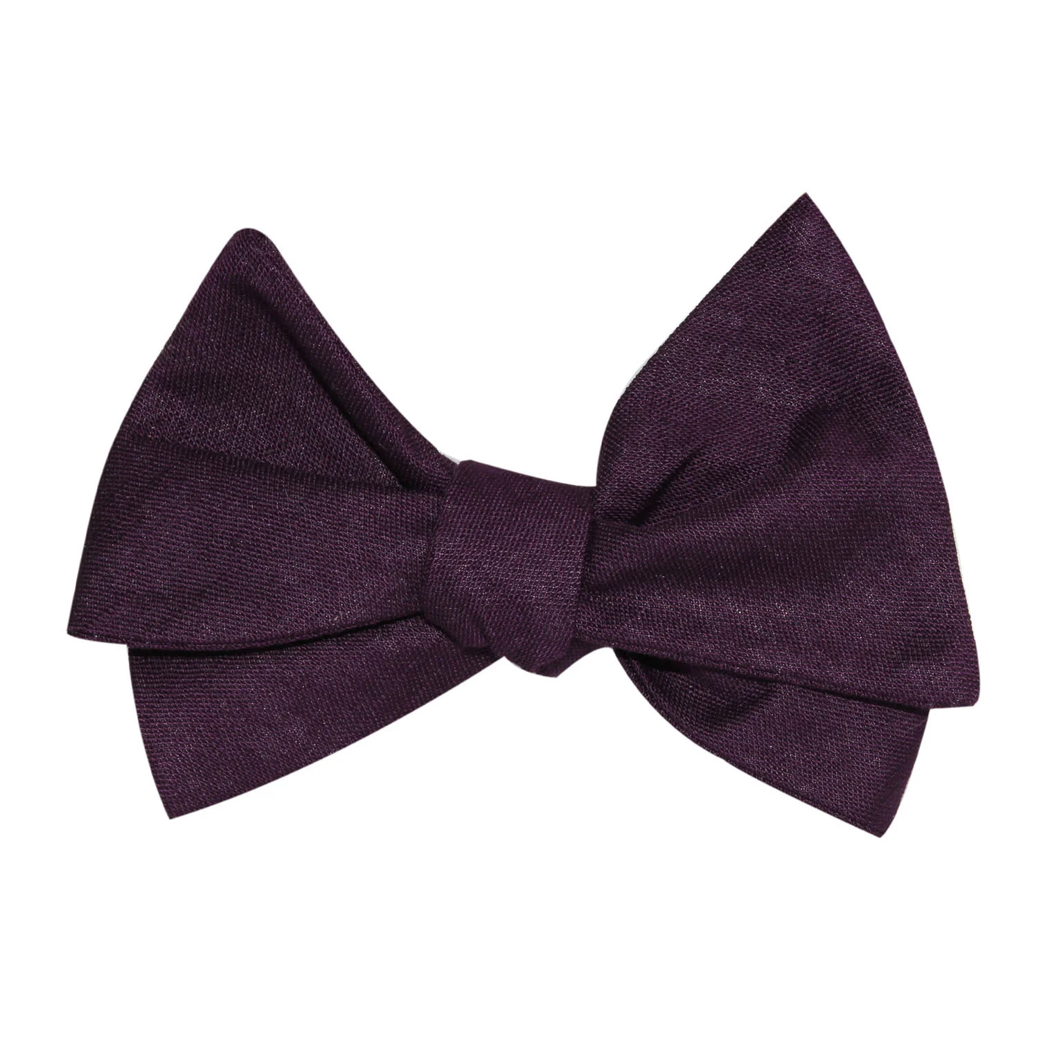 Purple Plum Slub Linen Self Tie Bow Tie - Image 4