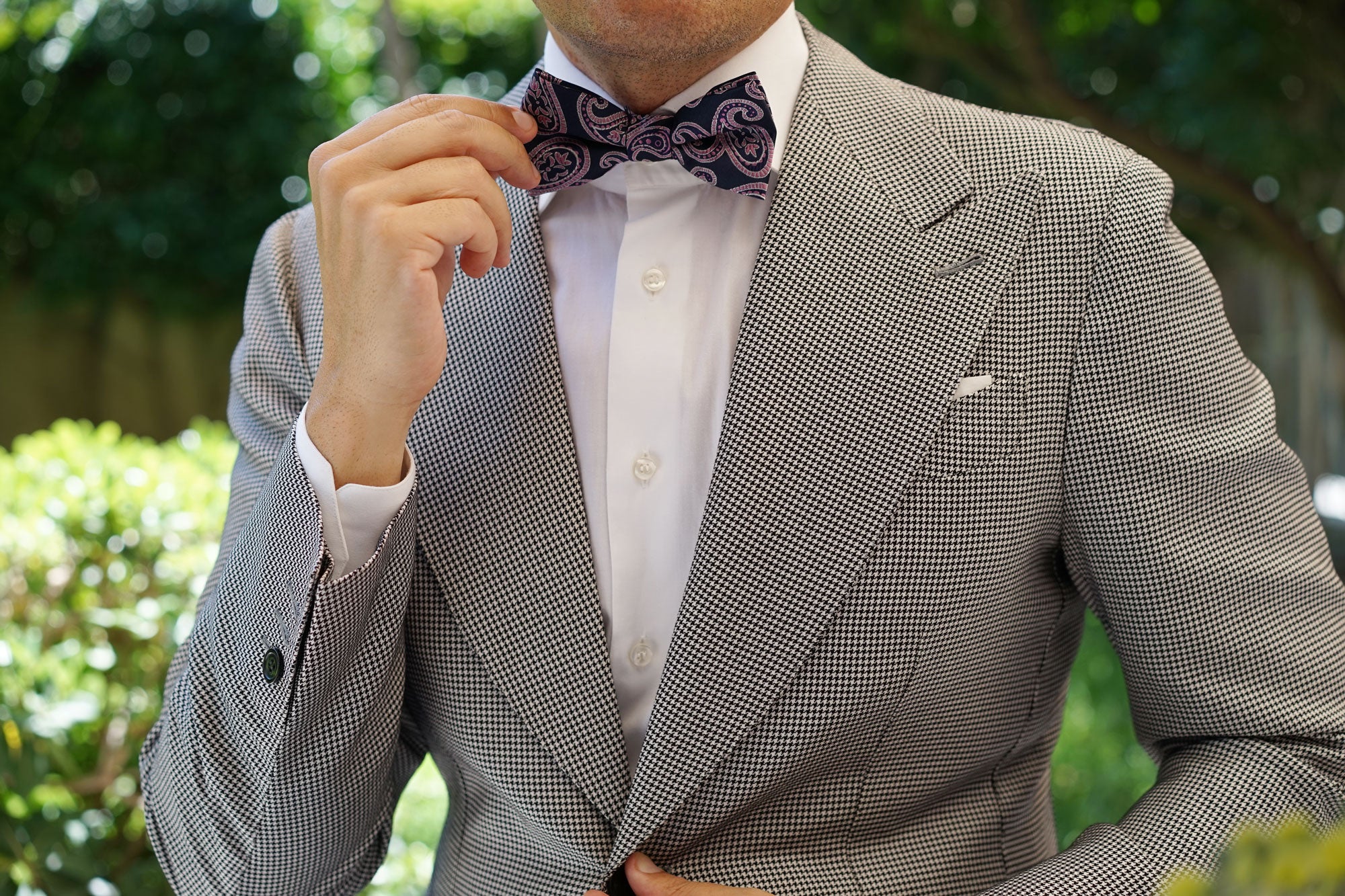 Qajar Dynasty Purple Paisley Bow Tie - Image 5