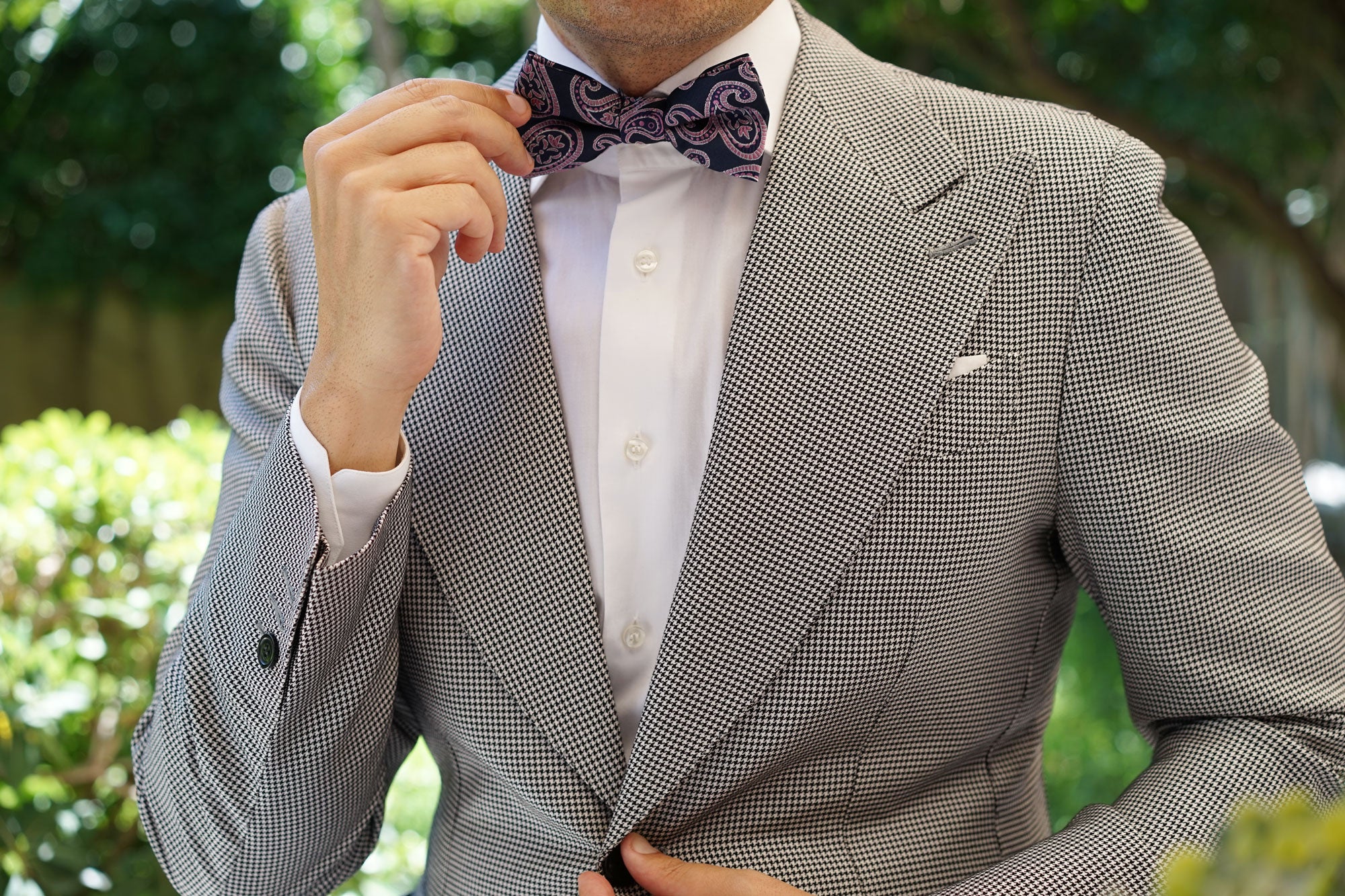 Qajar Dynasty Purple Paisley Bow Tie - Image 8