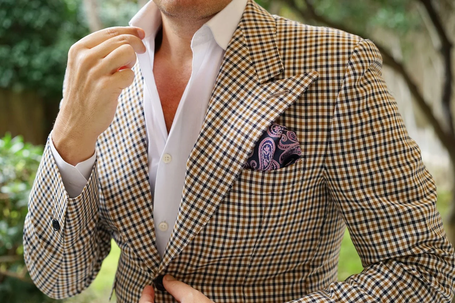 Qajar Dynasty Purple Paisley Pocket Square - Image 5