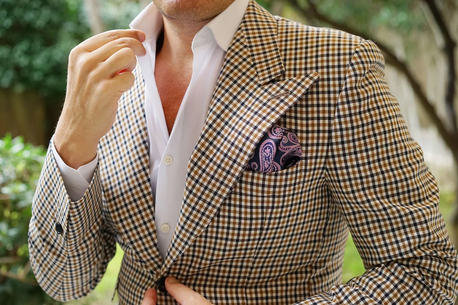 Qajar Dynasty Purple Paisley Pocket Square - Image 6