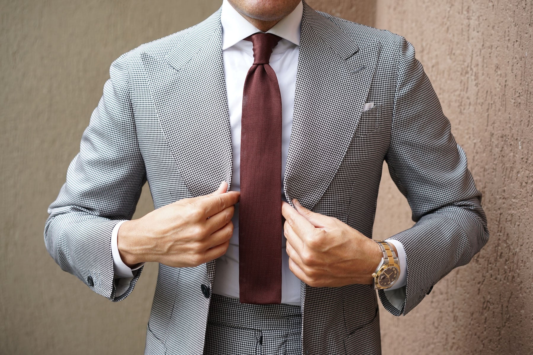 Rachmaninoff Brown Knitted Tie - Image 10