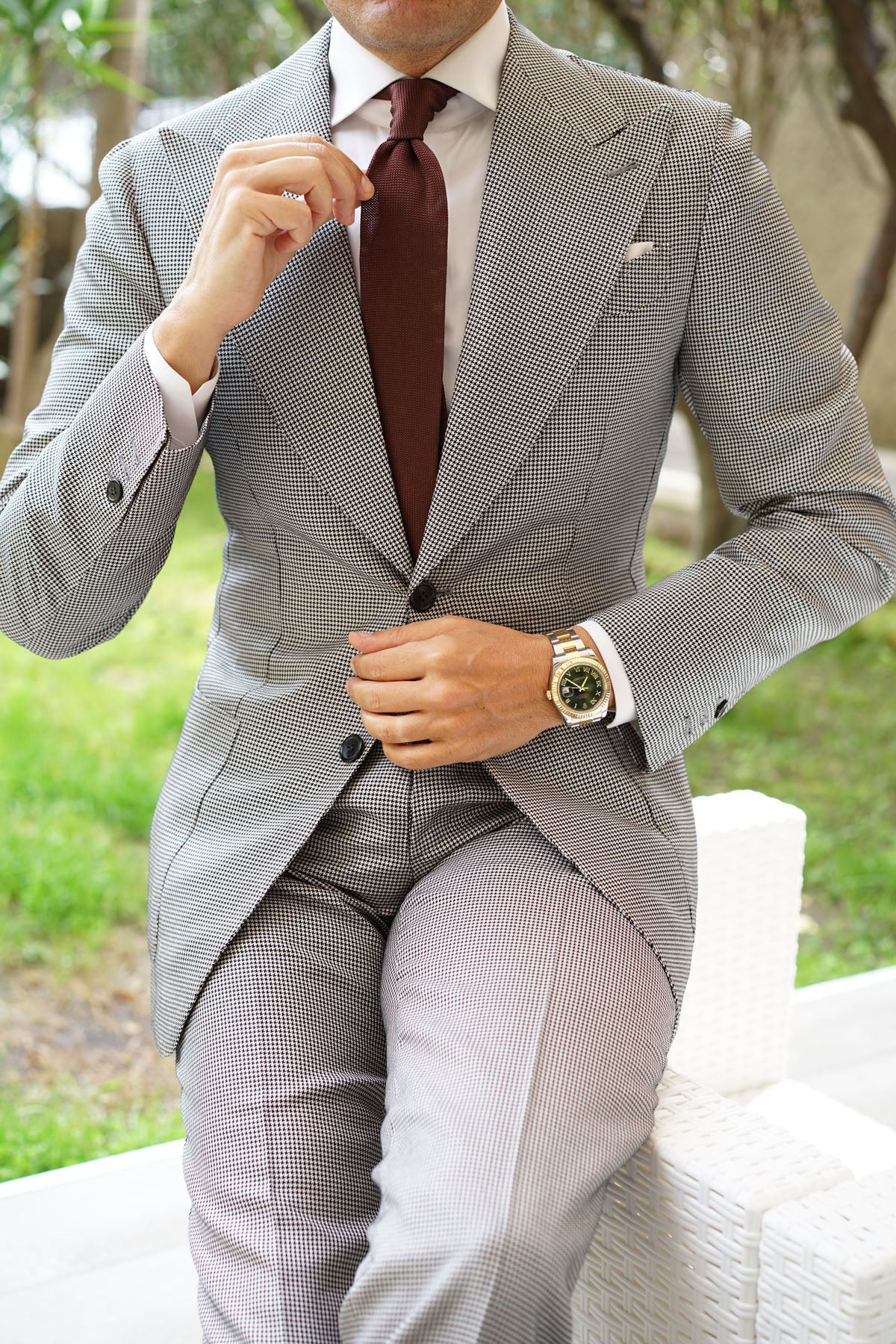Rachmaninoff Brown Knitted Tie - Image 11