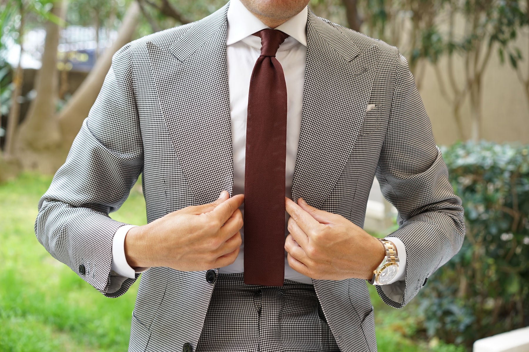 Rachmaninoff Brown Knitted Tie - Image 3