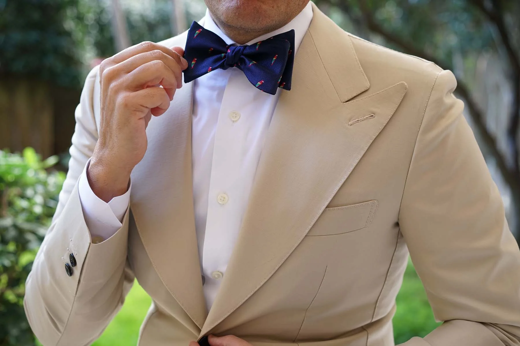 Rainbow Parrot Self Bow Tie - Image 6