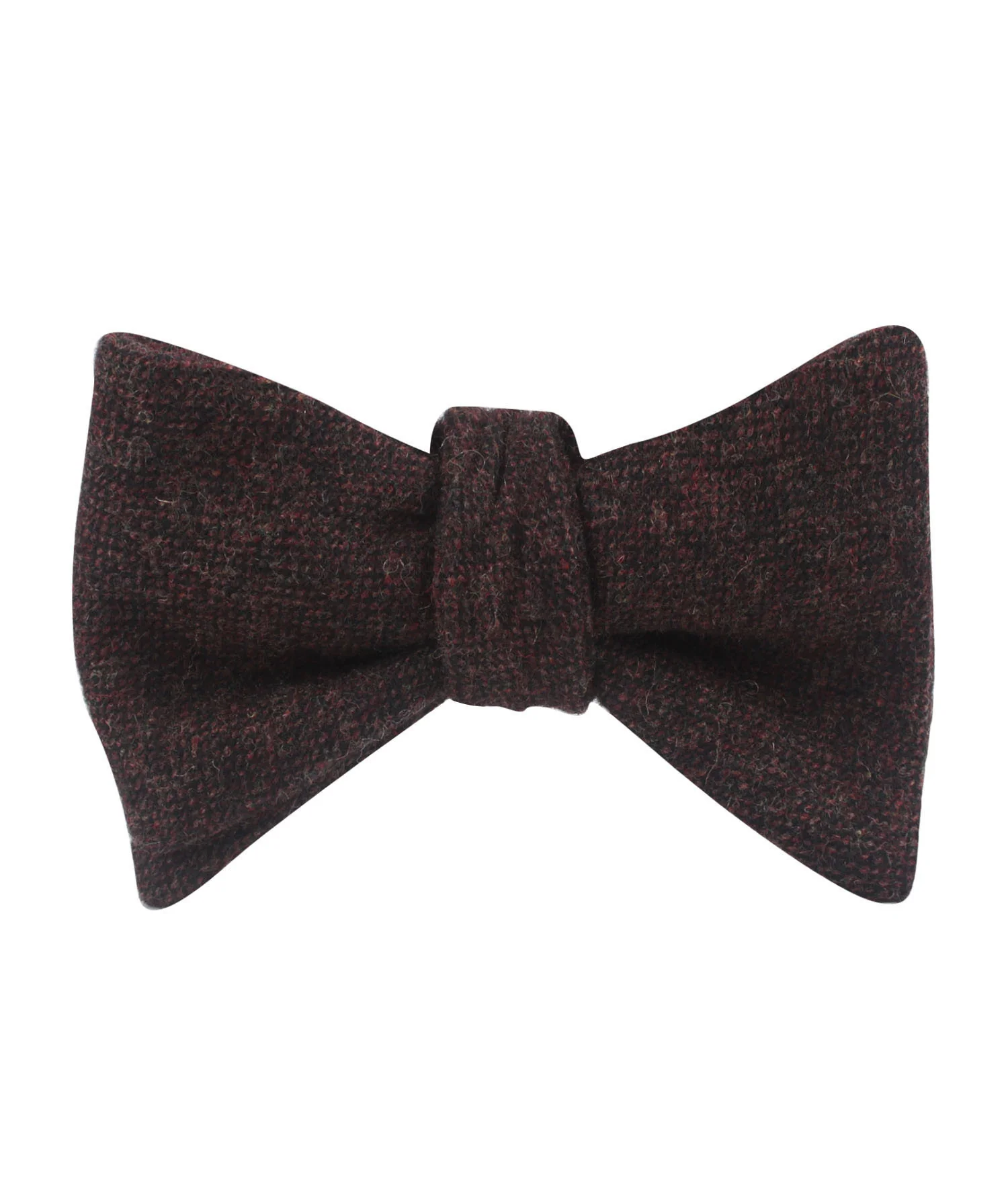 Rambouillet Donegal Brown Wool Self Bow Tie - Image 2