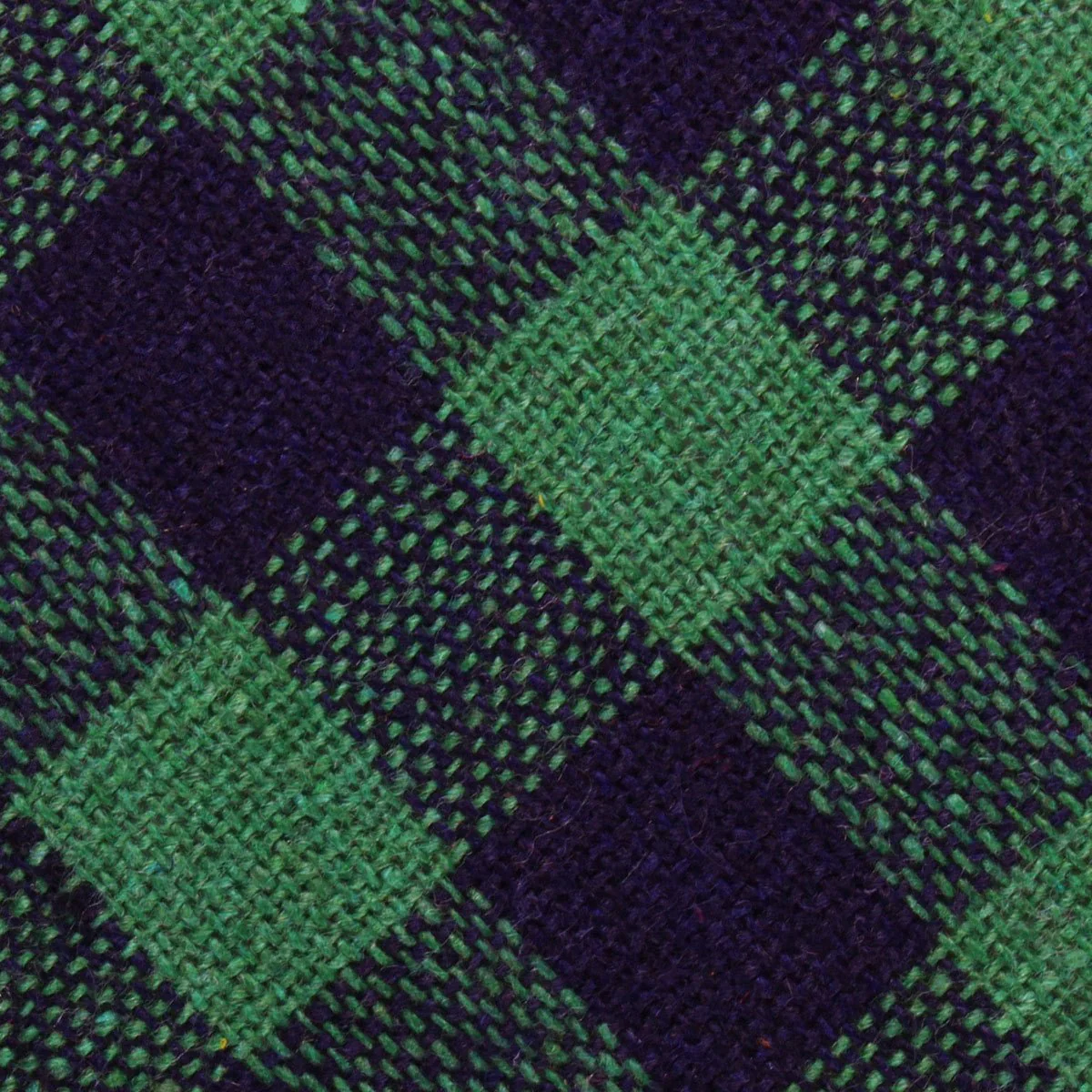 Raw Green Gingham Linen Kids Diamond Bow Tie - Image 2