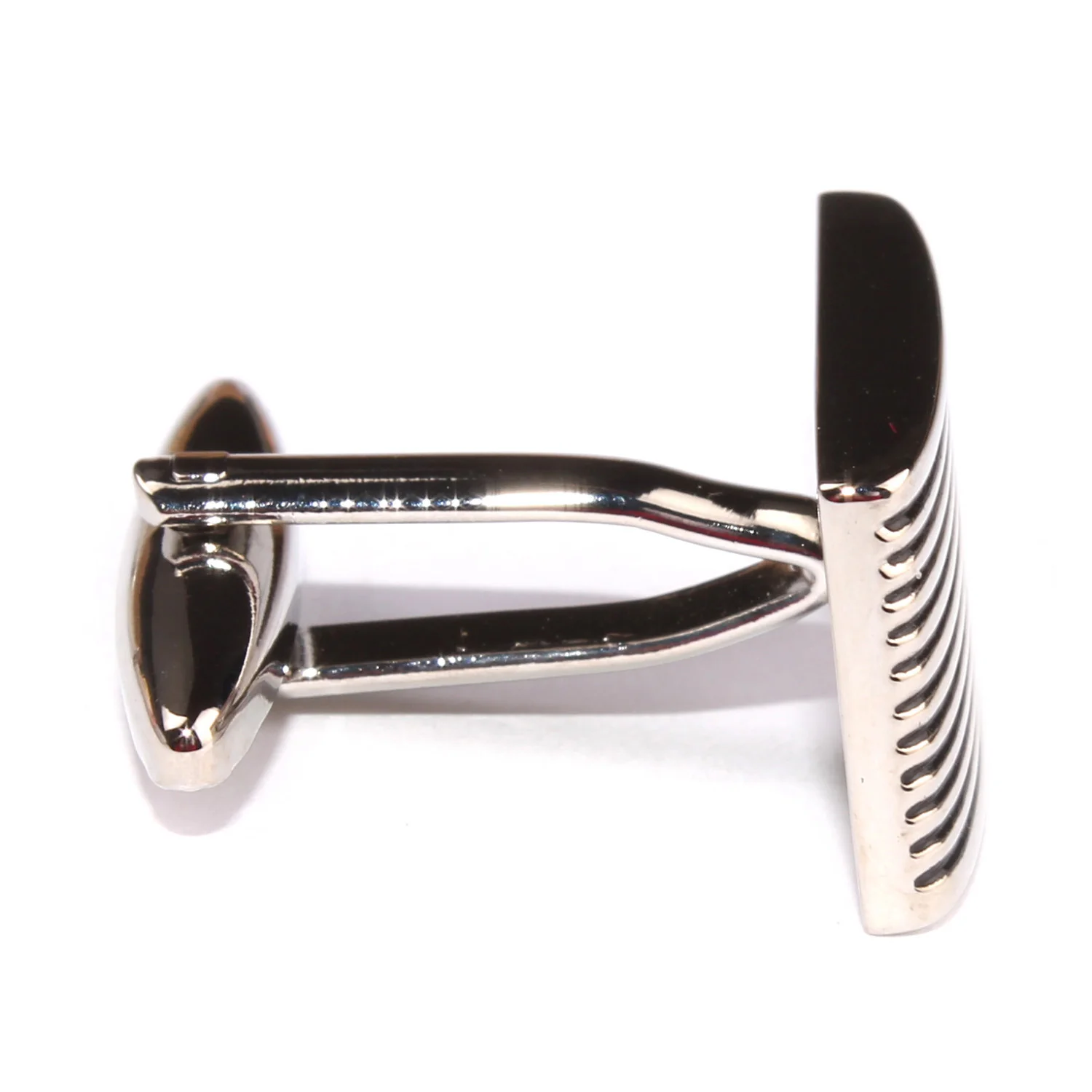 Rectangle Stripe Groove Cufflinks - Image 4