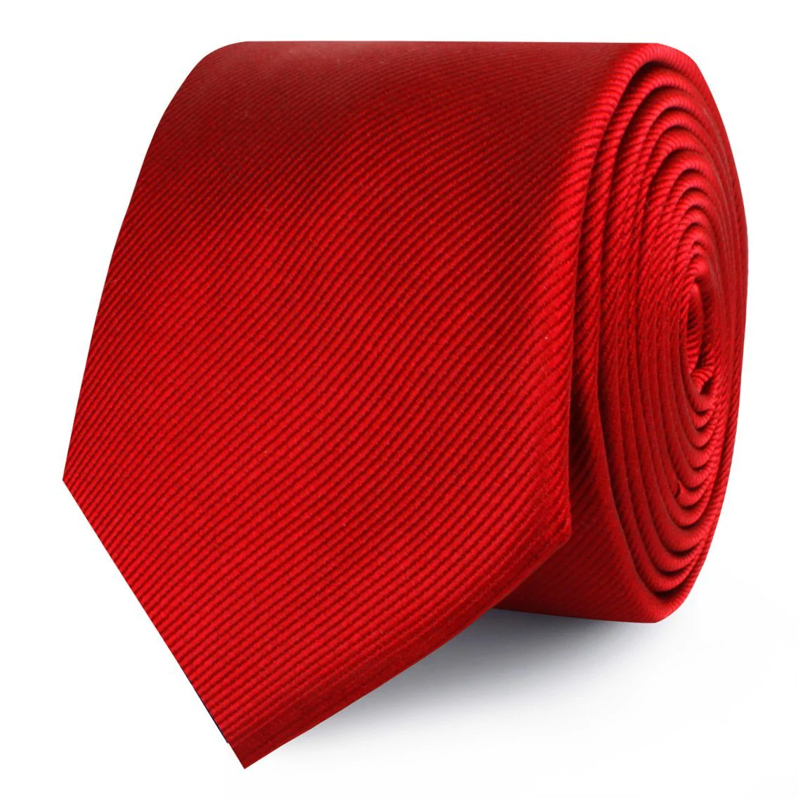 Red Cherry Twill Skinny Tie - Image 2