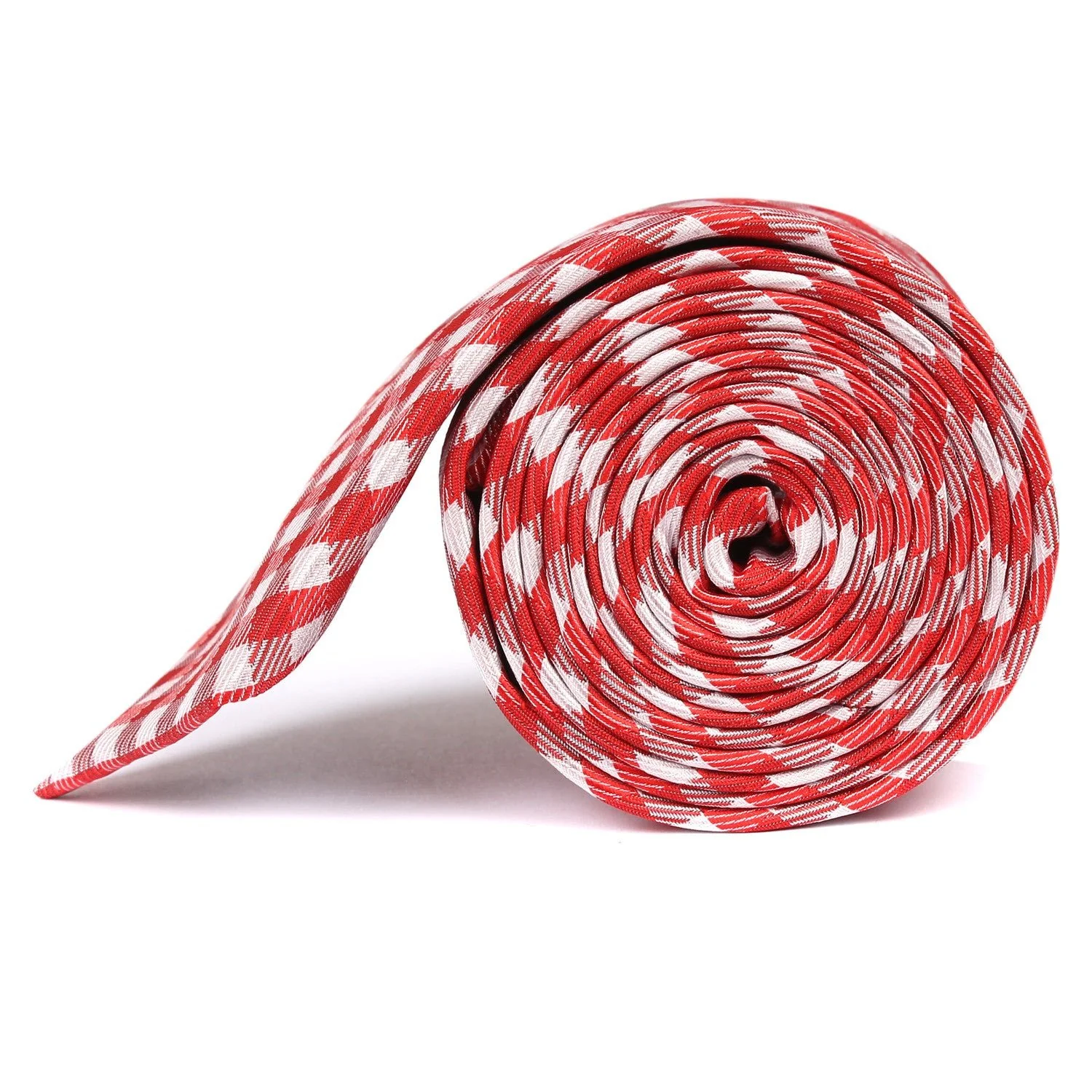 Red Gingham Skinny Tie - Image 3