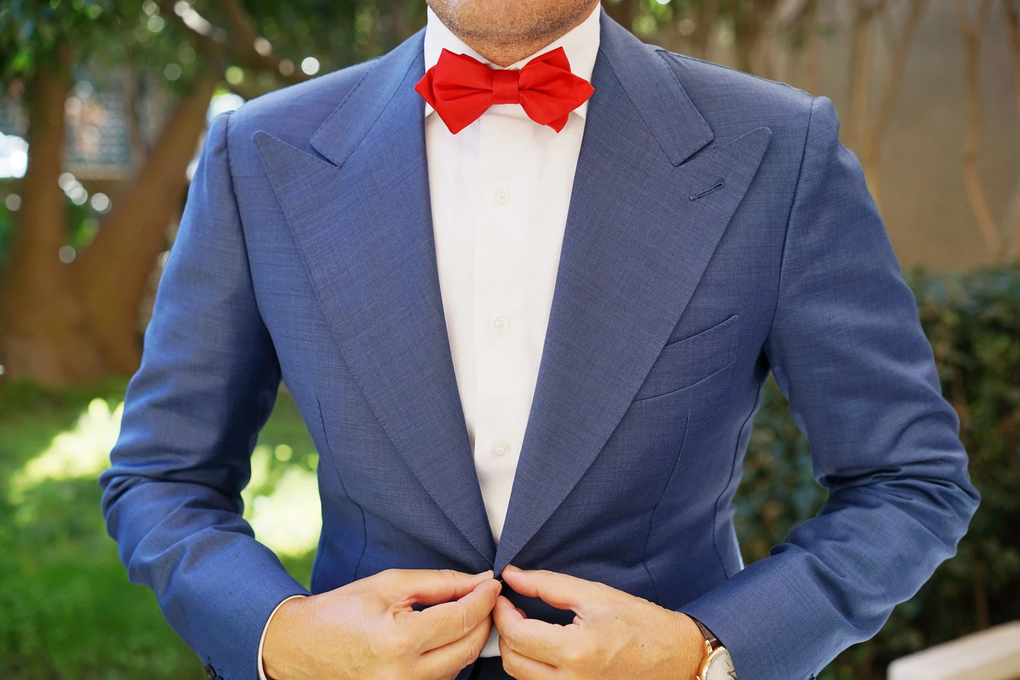 Red Maroon Diamond Bow Tie - Image 3