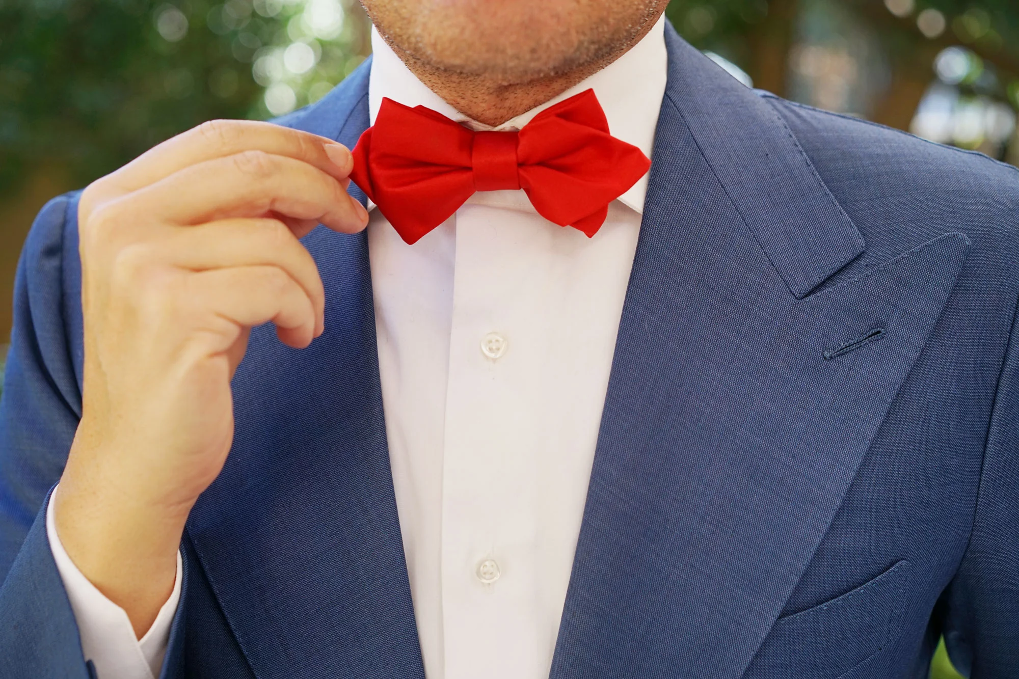 Red Maroon Diamond Bow Tie - Image 7
