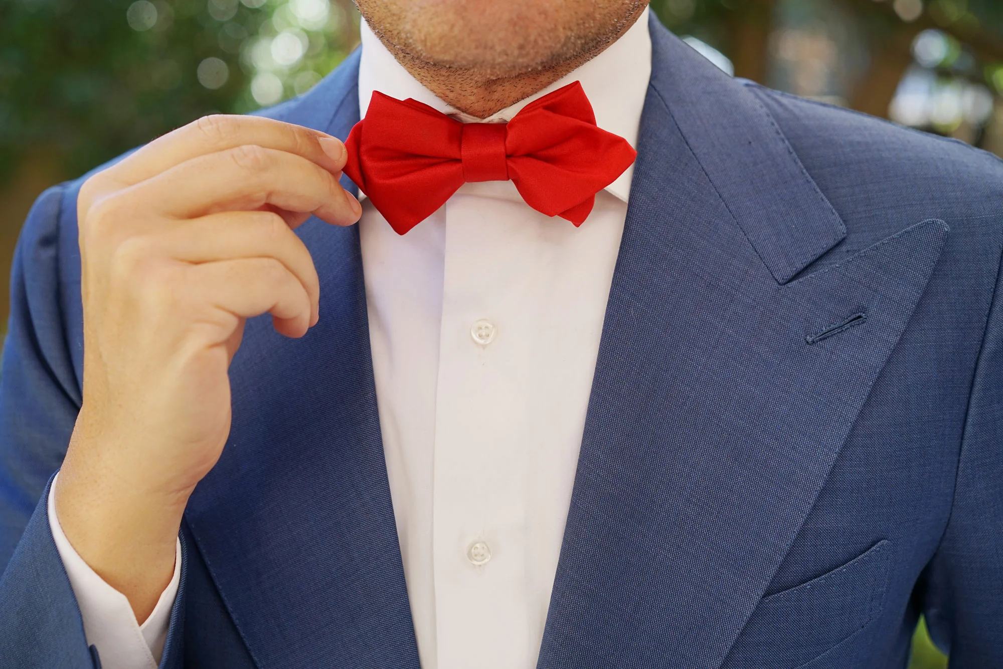 Red Maroon Diamond Bow Tie - Image 8