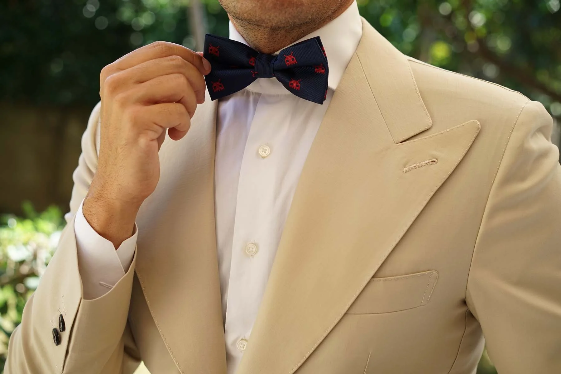 Red Pixel Monster Bow Tie - Image 7
