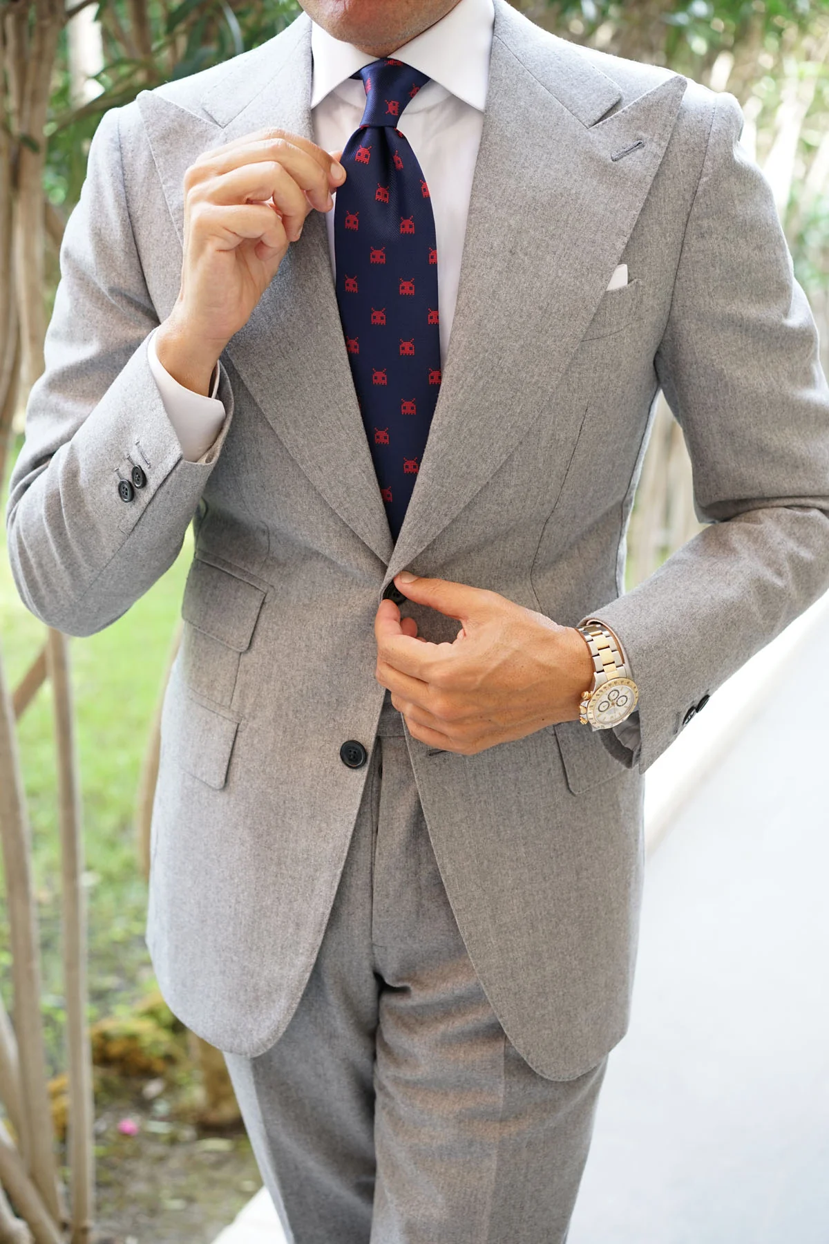Red Pixel Monster Necktie - Image 12