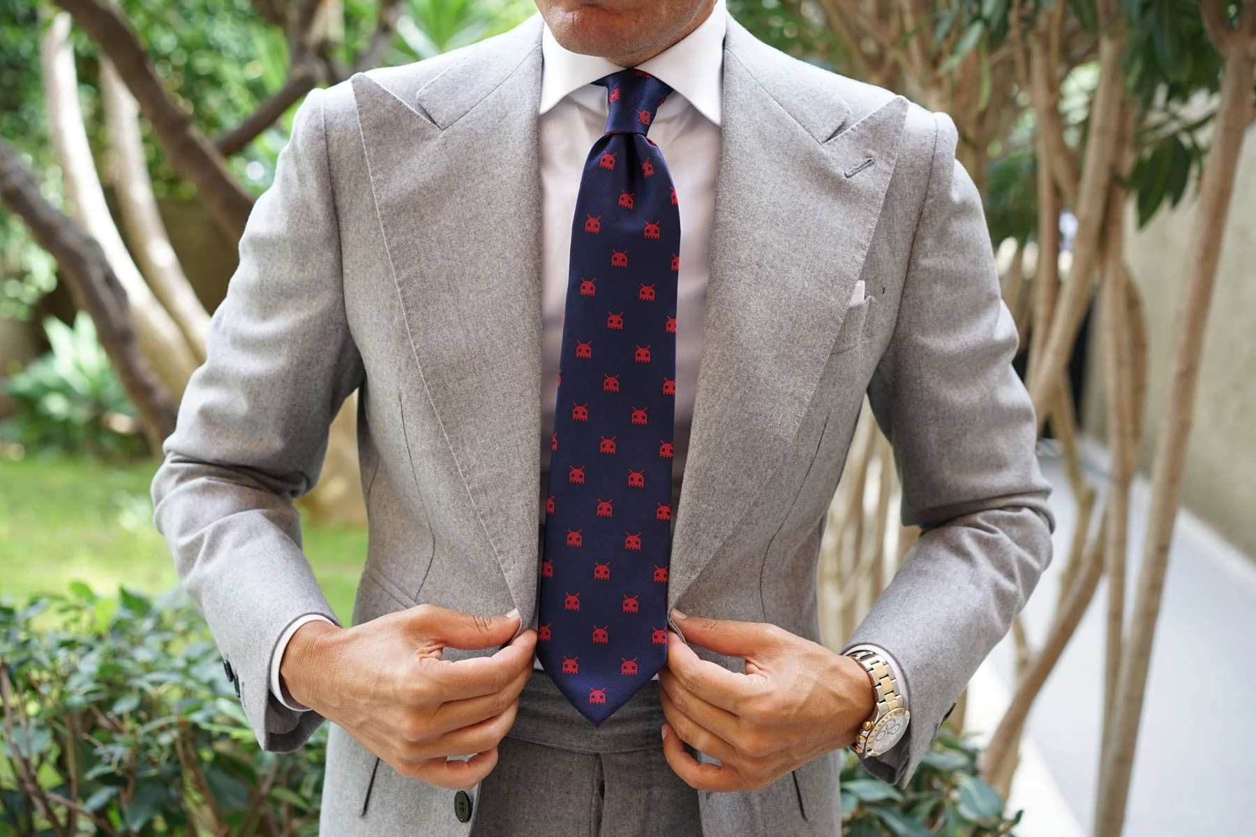 Red Pixel Monster Necktie - Image 4
