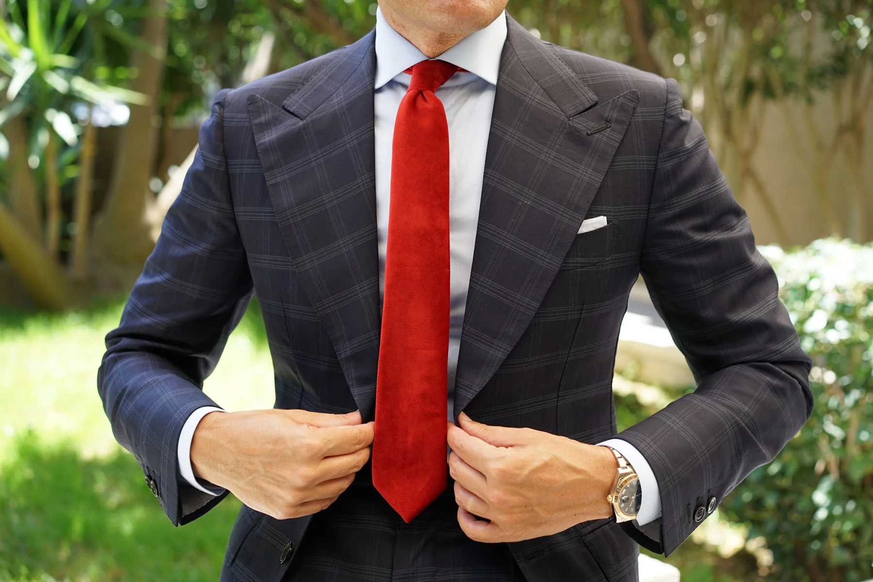 Red Velvet Skinny Tie - Image 14