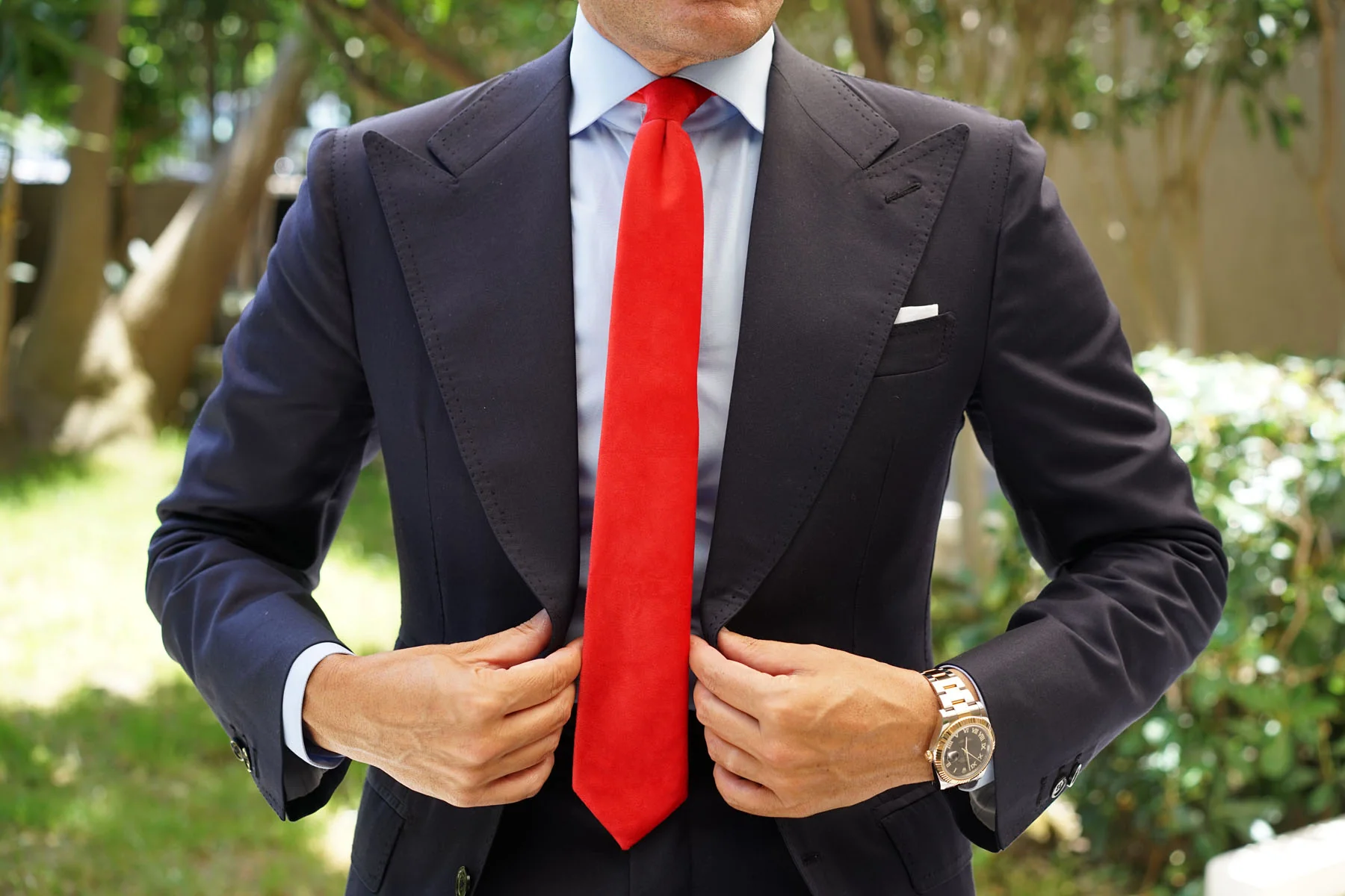 Red Velvet Skinny Tie - Image 4