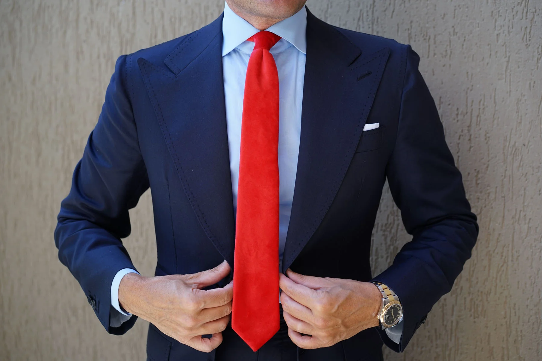 Red Velvet Skinny Tie - Image 6