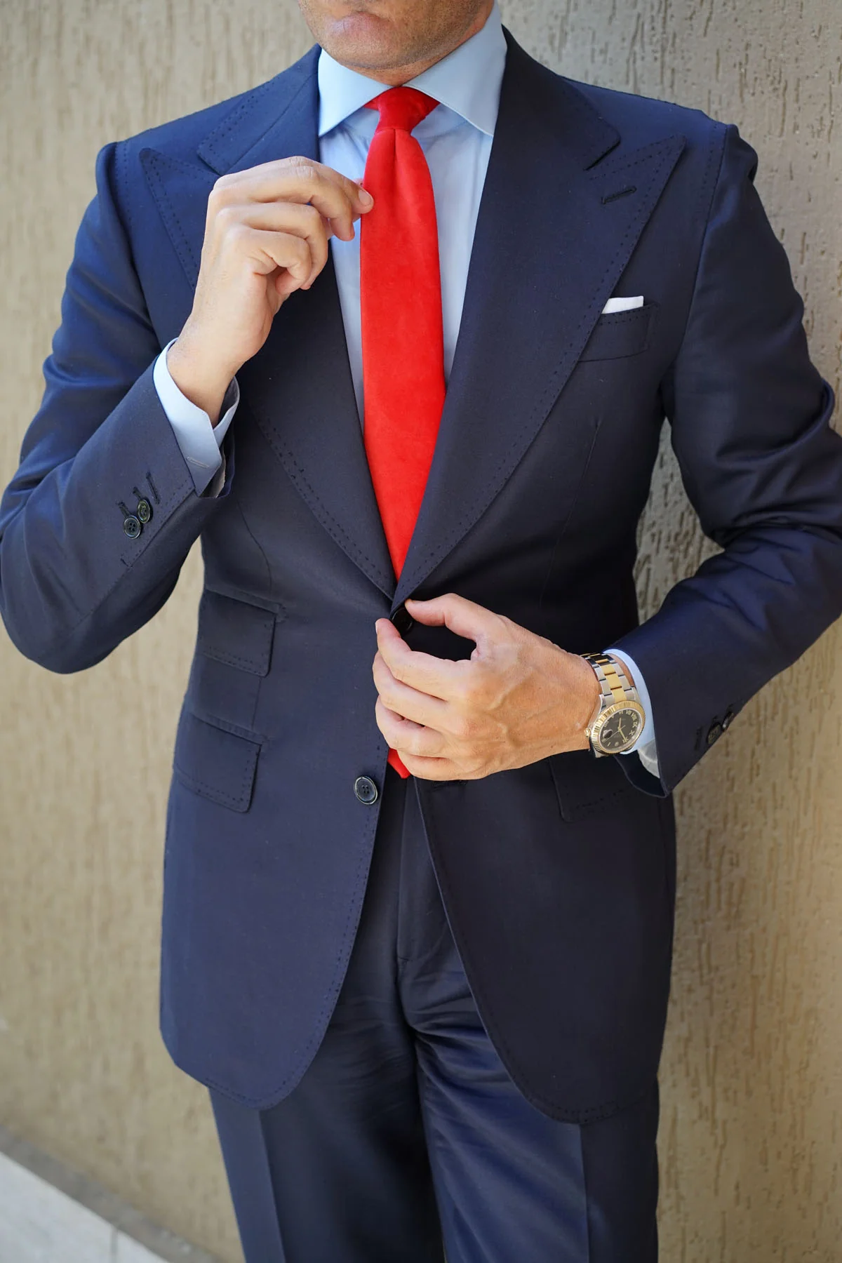 Red Velvet Skinny Tie - Image 8