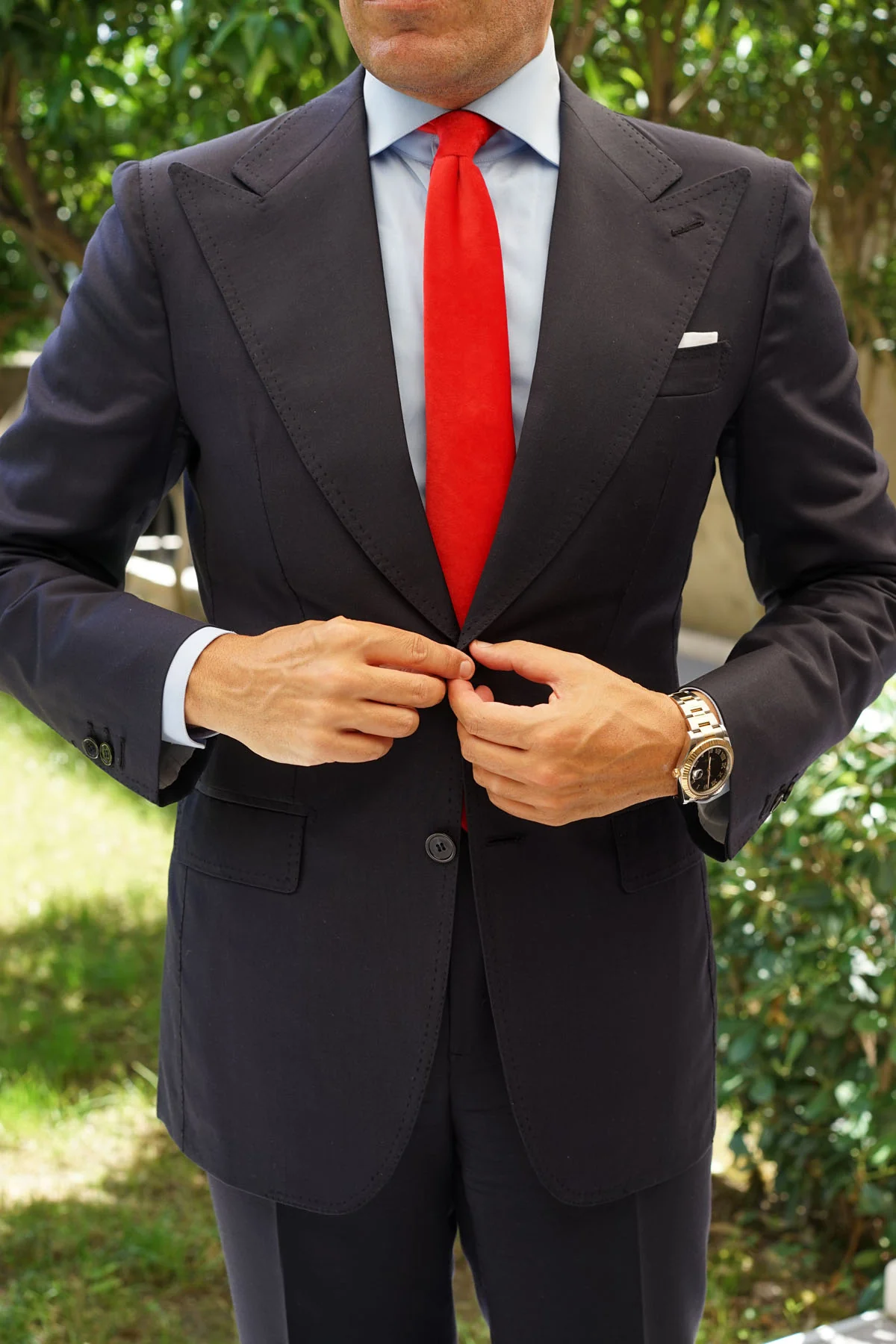 Red Velvet Skinny Tie - Image 9