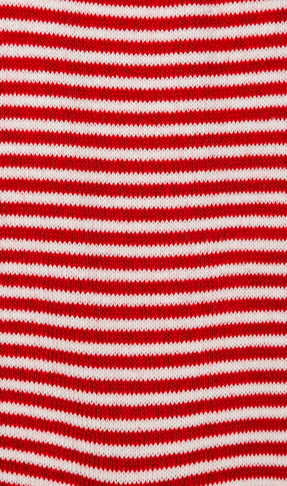 Red & White Thin Pinstripes Cotton-Blend Socks - Image 2