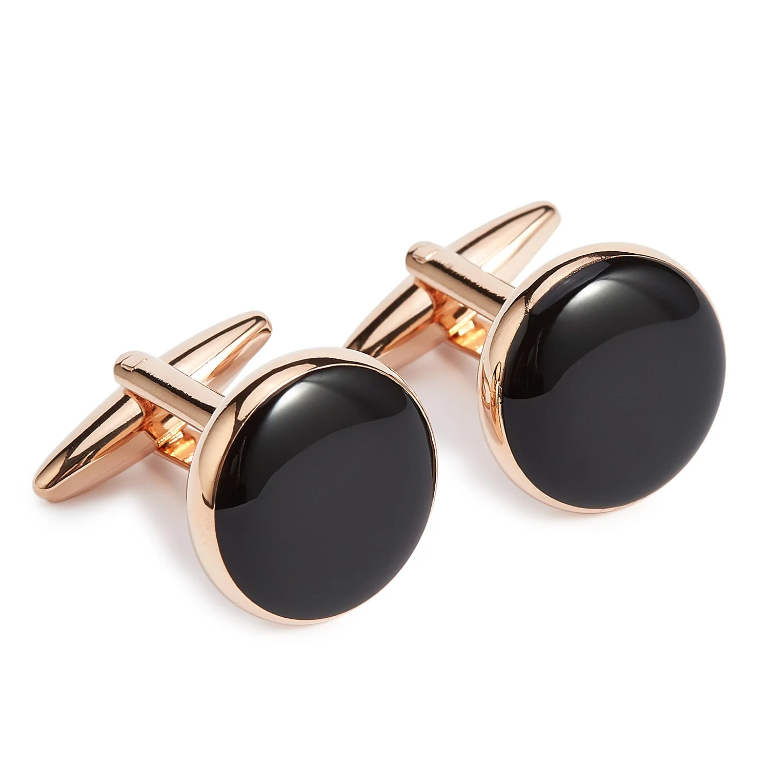 Rehnquist Black and Rose Gold Cufflinks - Image 2