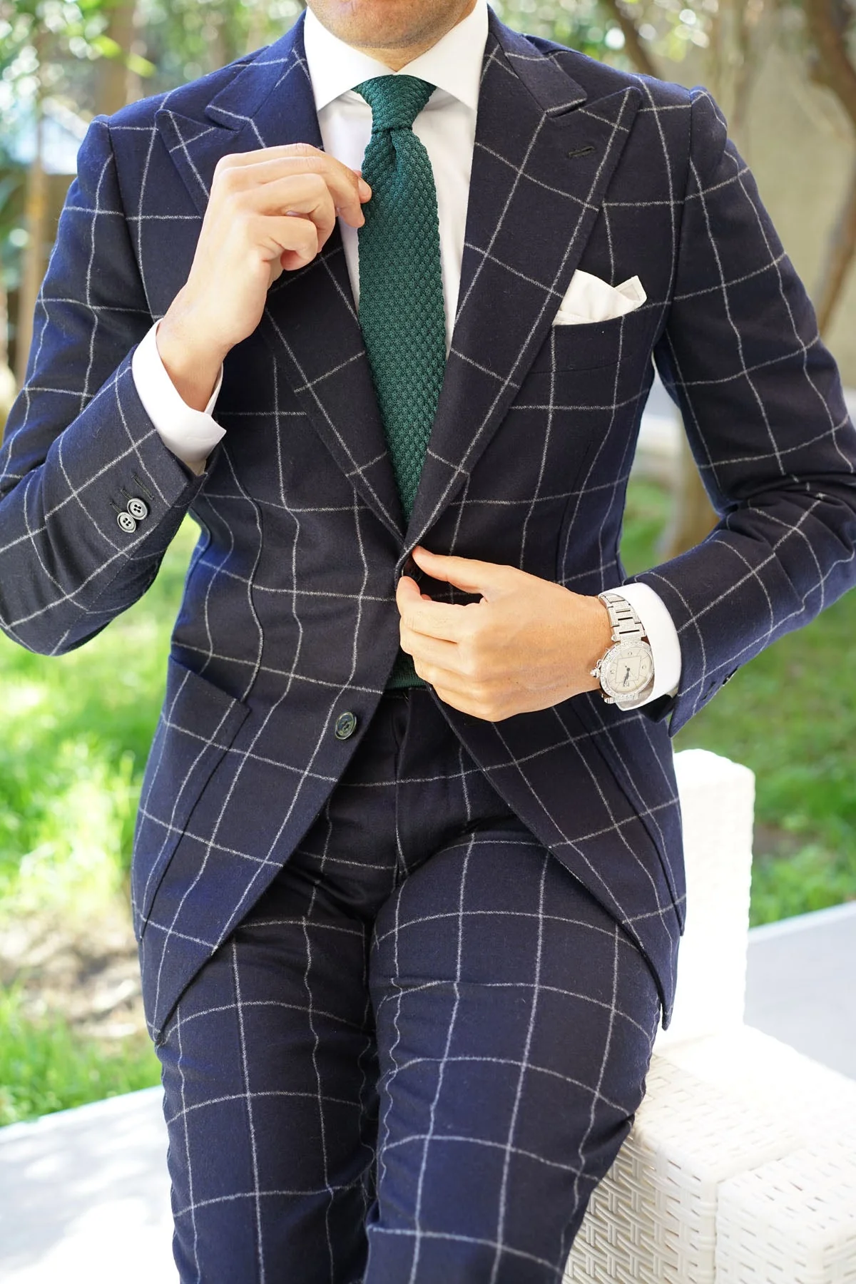 Rio Green Knitted Tie - Image 4