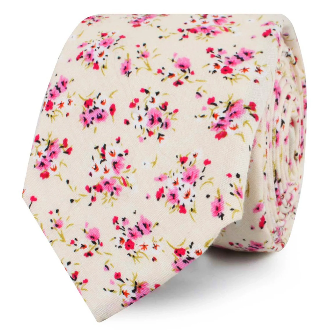 Río Pink Rose Floral Skinny Tie - Image 2