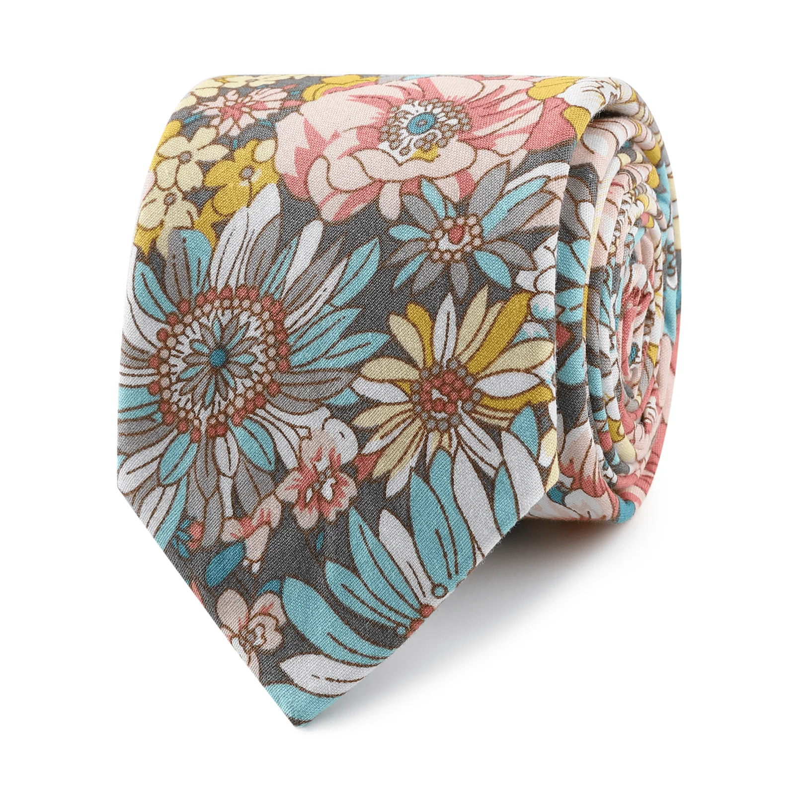 Riviera Bloom Floral Skinny Tie - Image 2