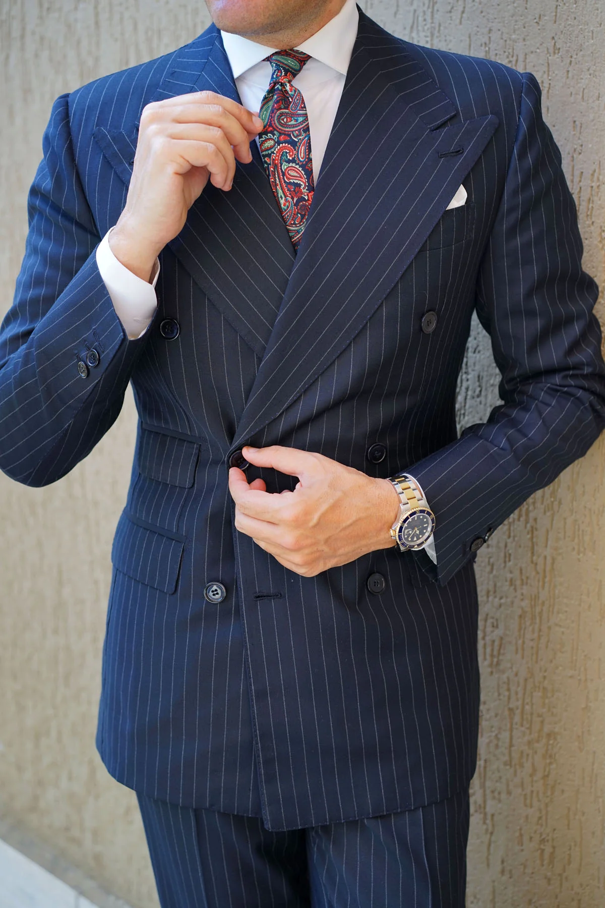 Rocambolesco Green Paisley Skinny Tie - Image 5